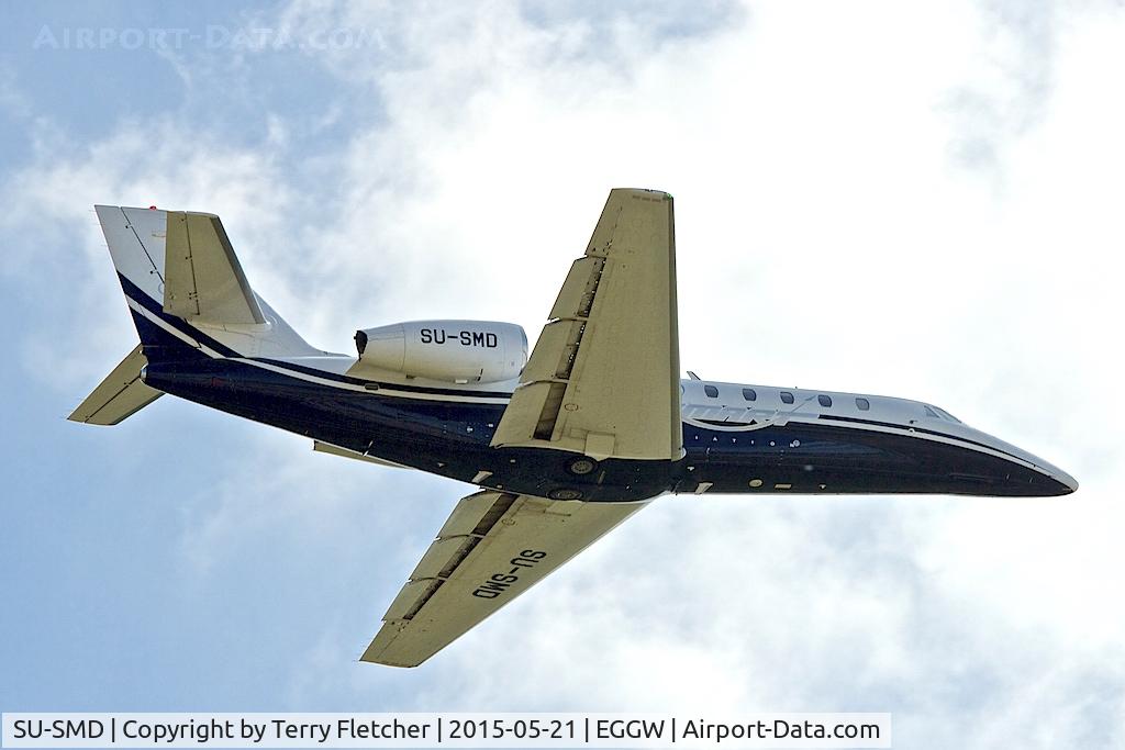 SU-SMD, 2009 Cessna 680 Citation Sovereign C/N 680-0270, Cessna 680, c/n: 680-0270 departing Luton