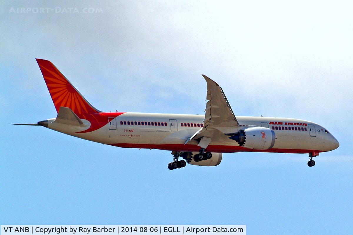 VT-ANB, 2011 Boeing 787-8 Dreamliner C/N 36274, Boeing 787-8 Dreamliner [36279] (Air India) Home~G 06/08/2014. On approach 27L.