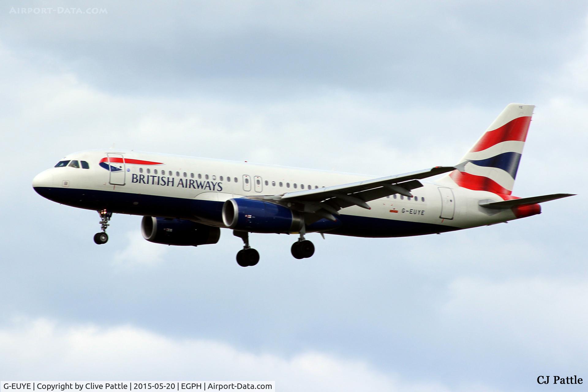 G-EUYE, 2009 Airbus A320-232 C/N 3912, Landing at Edinburgh (EGPH)