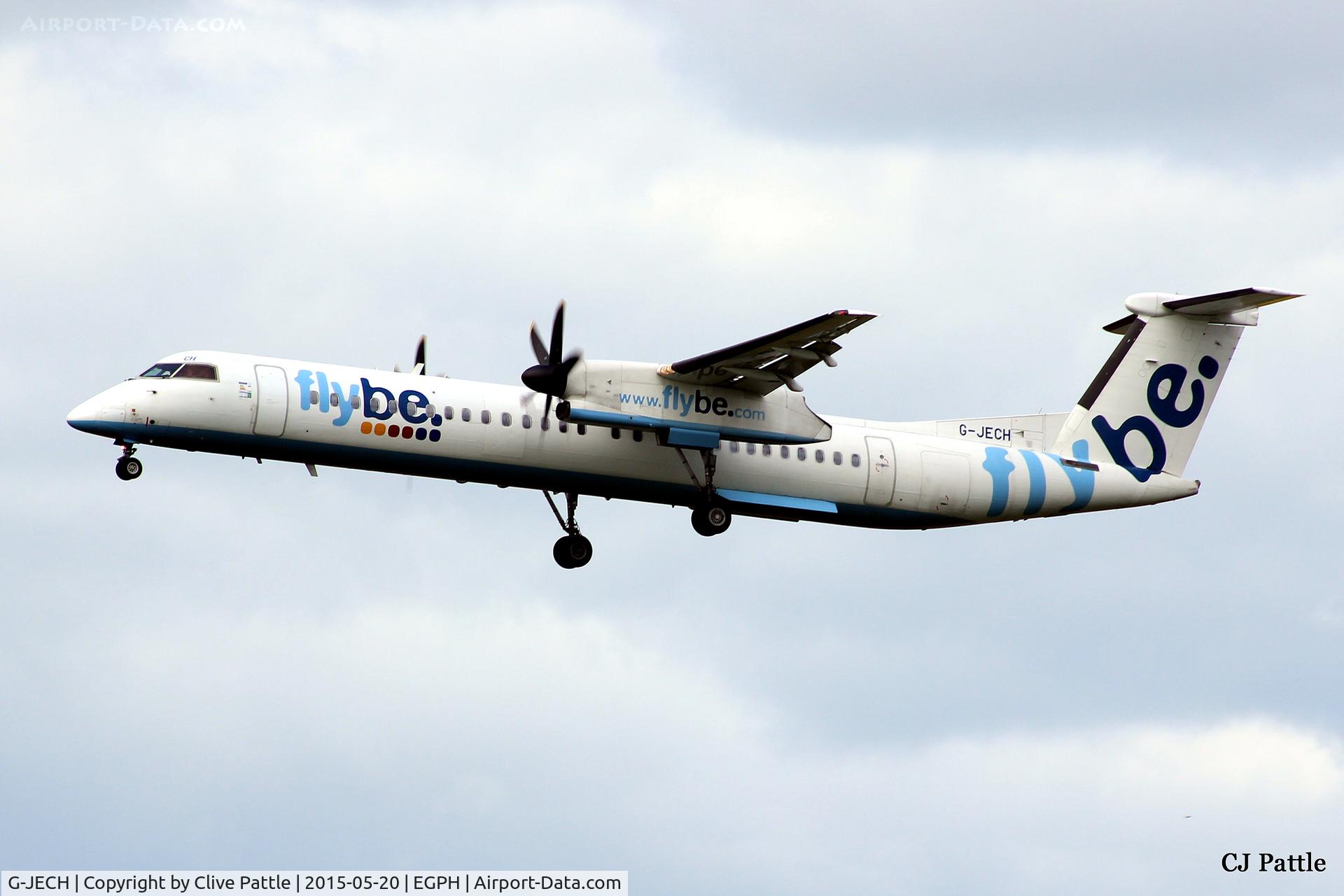 G-JECH, 2005 De Havilland Canada DHC-8-402Q Dash 8 C/N 4103, Edinburgh (EGPH) action