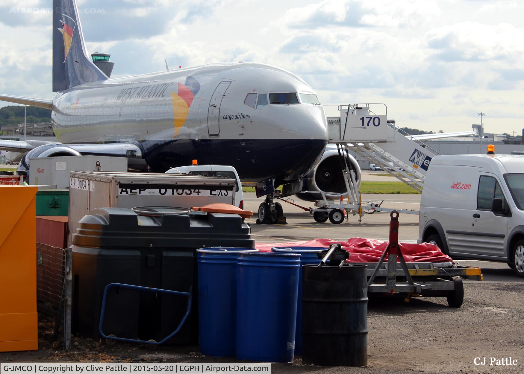 G-JMCO, 1986 Boeing 737-3T0F C/N 23569, In the cargo area at Edinburgh (EGPH)