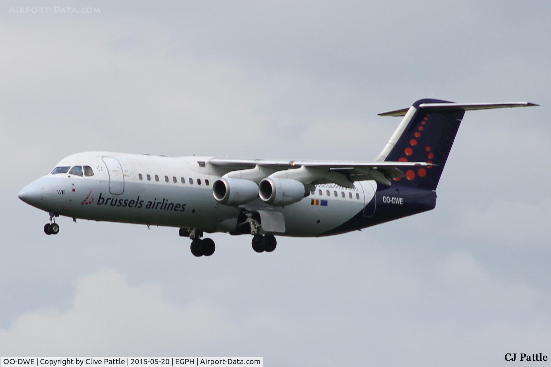 OO-DWE, 1998 British Aerospace Avro 146-RJ100 C/N E3327, Edinburgh (EGPH) action