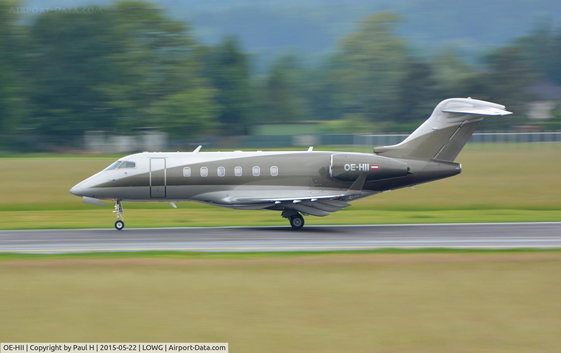 OE-HII, Bombardier Challenger 300 (BD-100-1A10) C/N 20111, Challenger 300, wet take-off