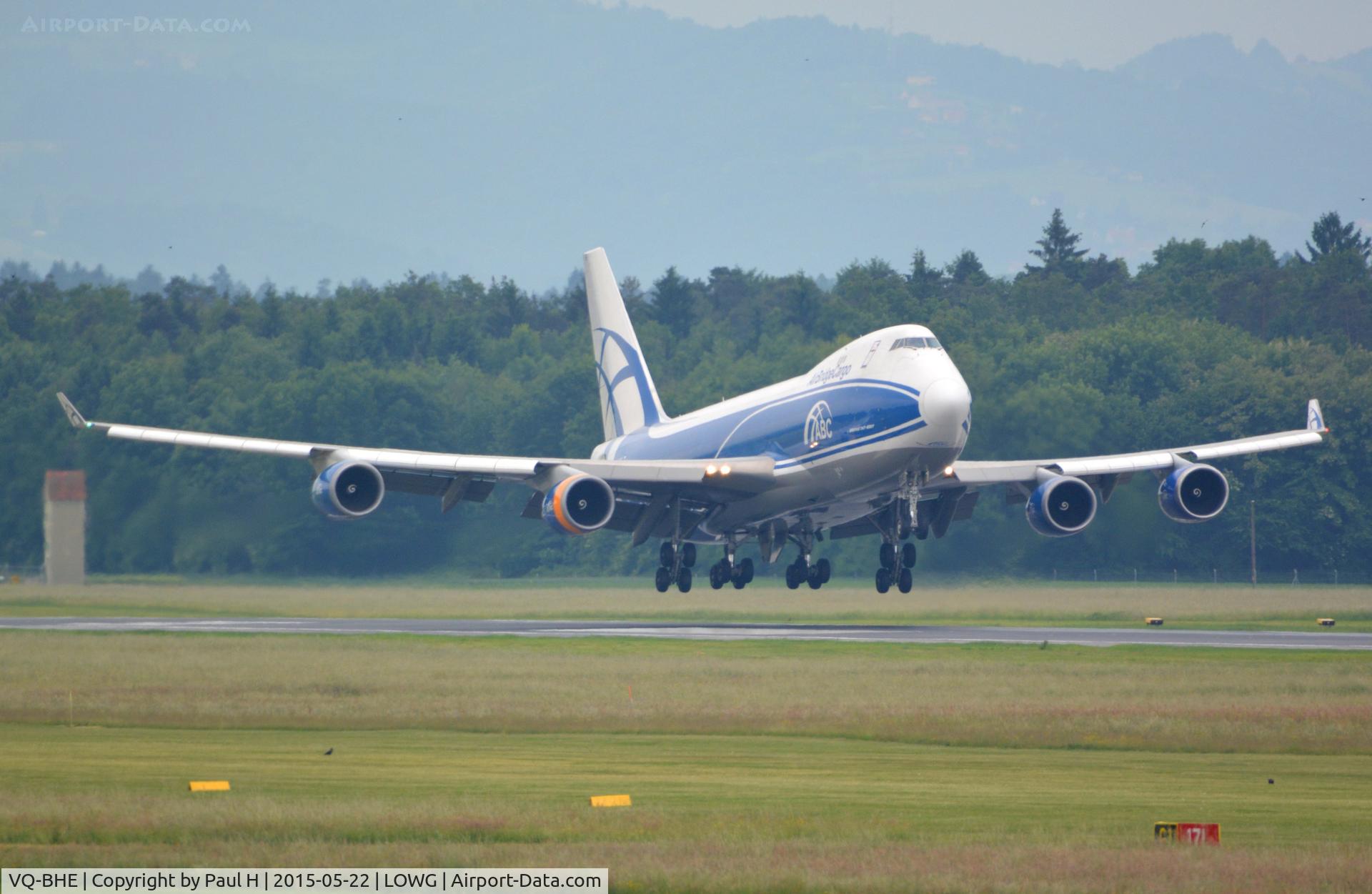 VQ-BHE, 2008 Boeing 747-4KZF (SCD) C/N 36784, B-747 for RedBull Air-Race Rovinj 2015, at LOWG