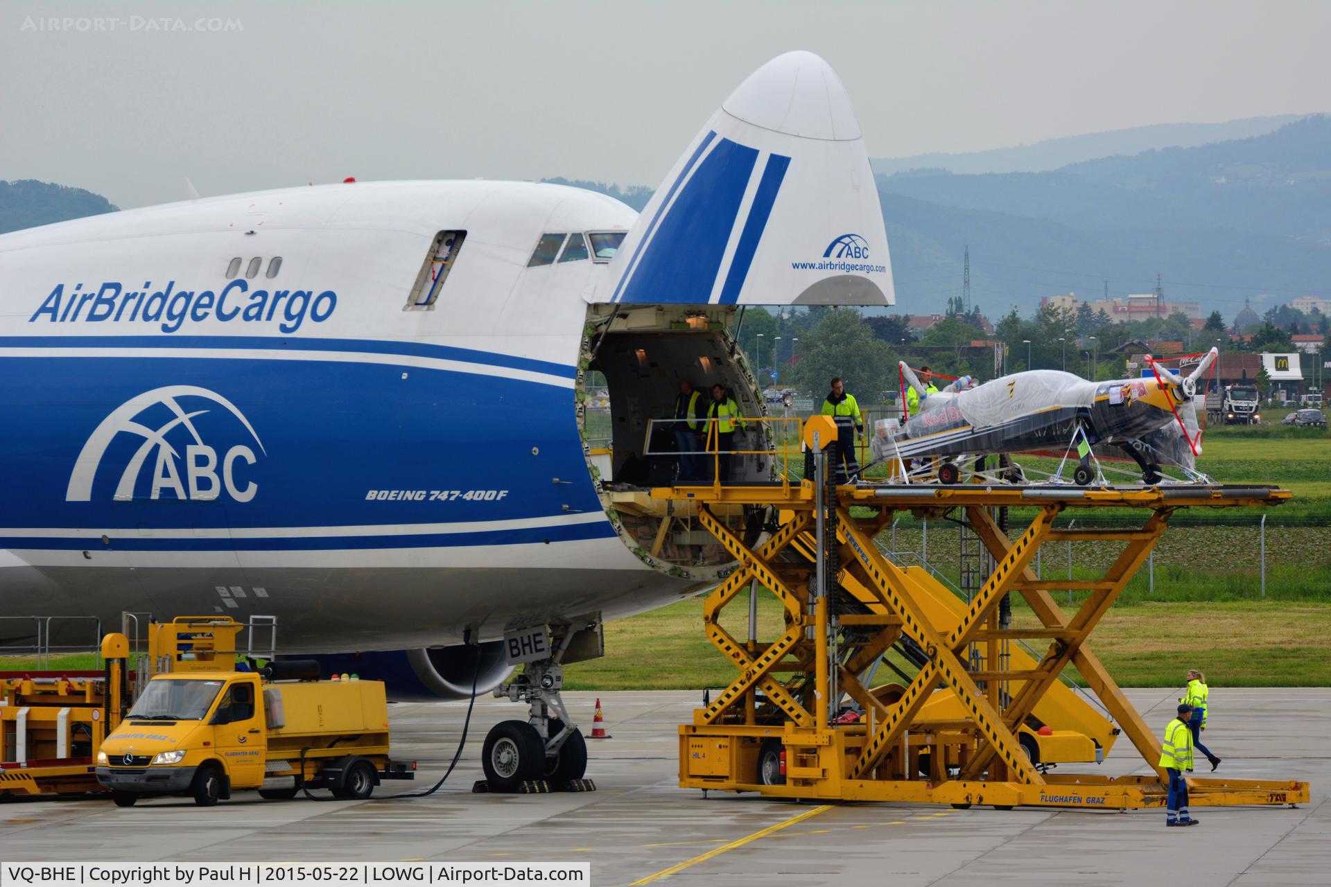 VQ-BHE, 2008 Boeing 747-4KZF (SCD) C/N 36784, B-747 for RedBull Air-Race Rovinj 2015, at LOWG