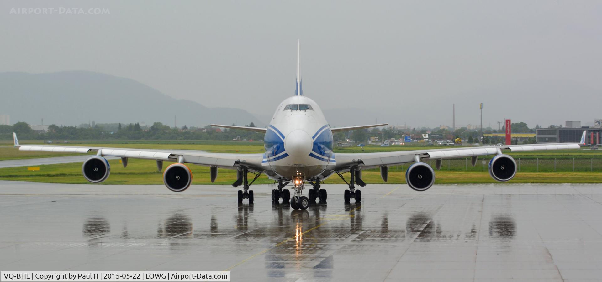 VQ-BHE, 2008 Boeing 747-4KZF (SCD) C/N 36784, B-747 for RedBull Air-Race Rovinj 2015, at LOWG