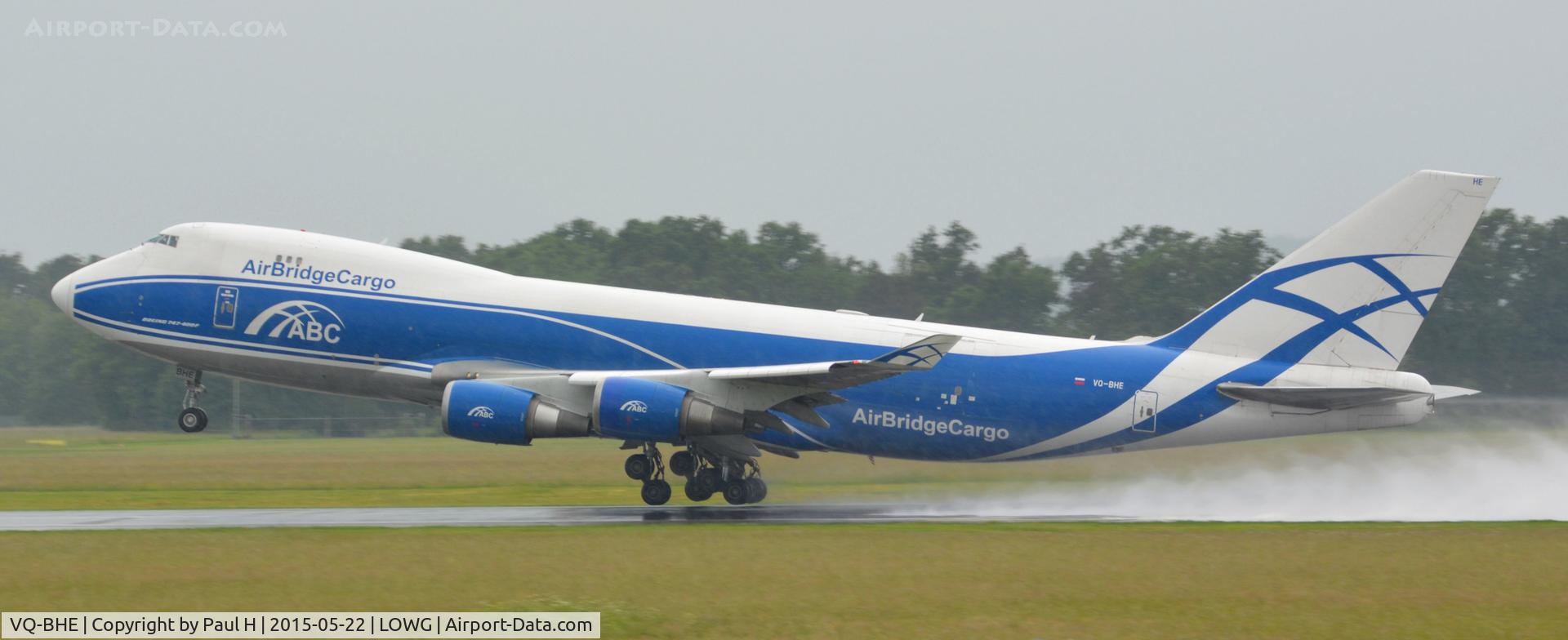 VQ-BHE, 2008 Boeing 747-4KZF (SCD) C/N 36784, B-747 for RedBull Air-Race Rovinj 2015, at LOWG, take-off