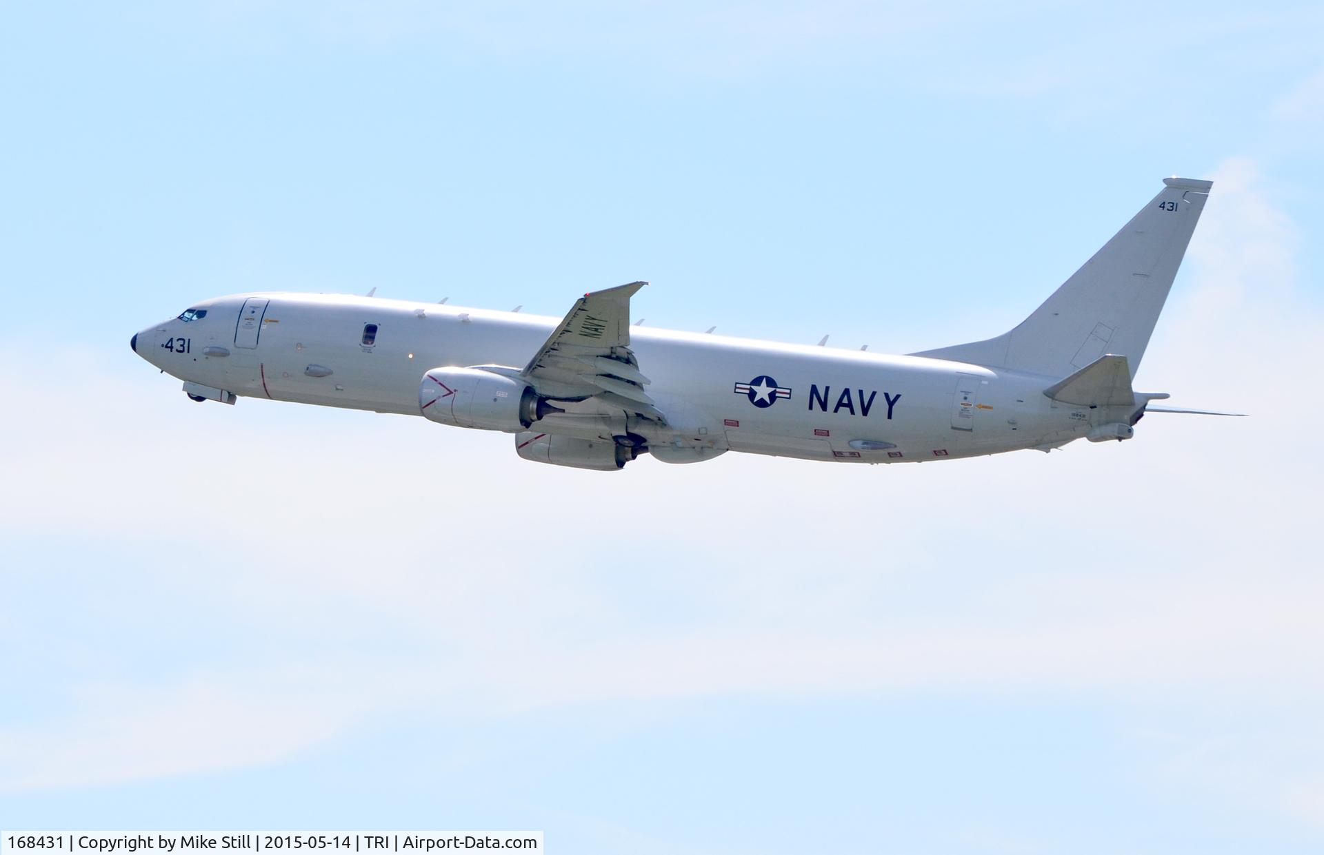168431, 2012 Boeing P-8A Poseidon C/N 40811/3916, P-8A Poseidon on bump-and-go at Tri Cities Airport, Blountville, TN, 05-14-15