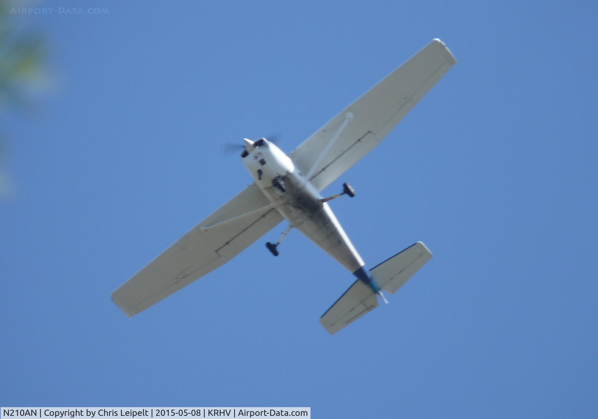 N210AN, 1975 Cessna 172M C/N 17264678, A local 1975 Cessna 172M (California Nice Air, San Jose) departing runway 13R at Reid Hillview Airport, CA.