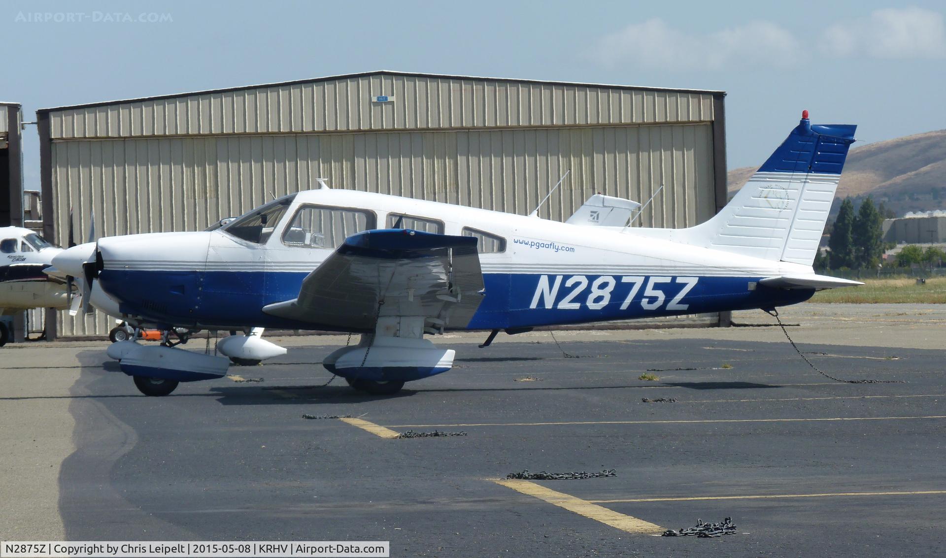 N2875Z, Piper PA-28-181 Cherokee C/N 28-7990513, A transient Piper Archer visiting Reid Hillview Airport, CA.
