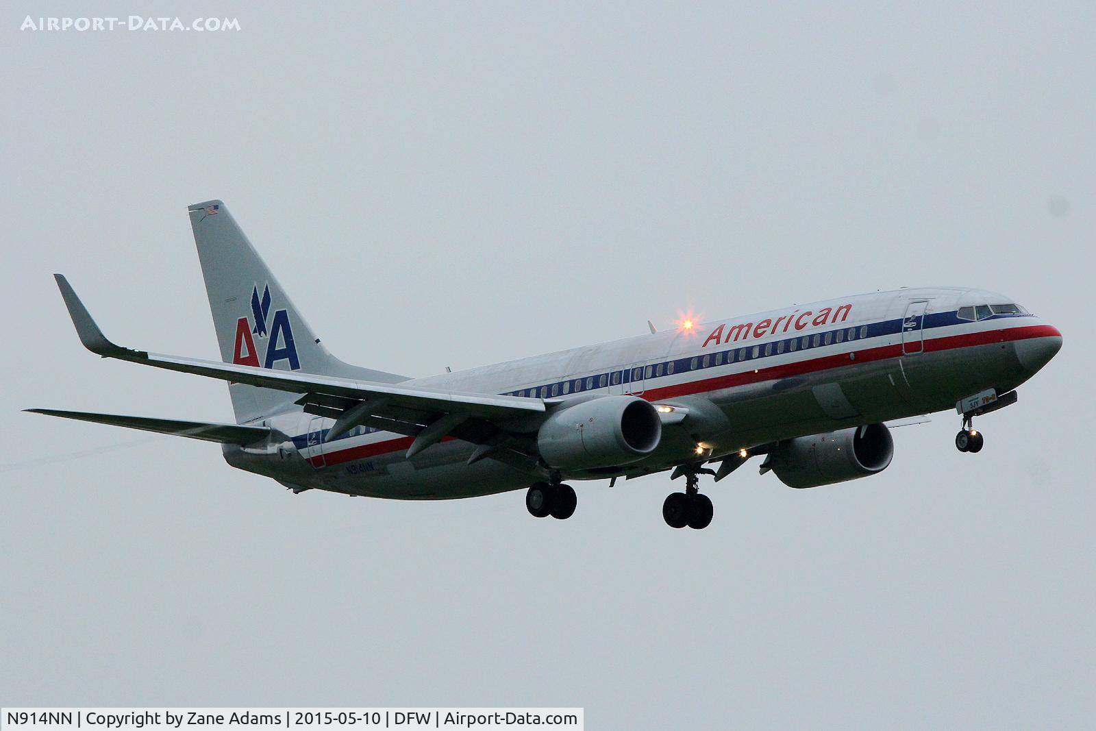 N914NN, 2012 Boeing 737-823 C/N 31161, Landing at DFW Airport