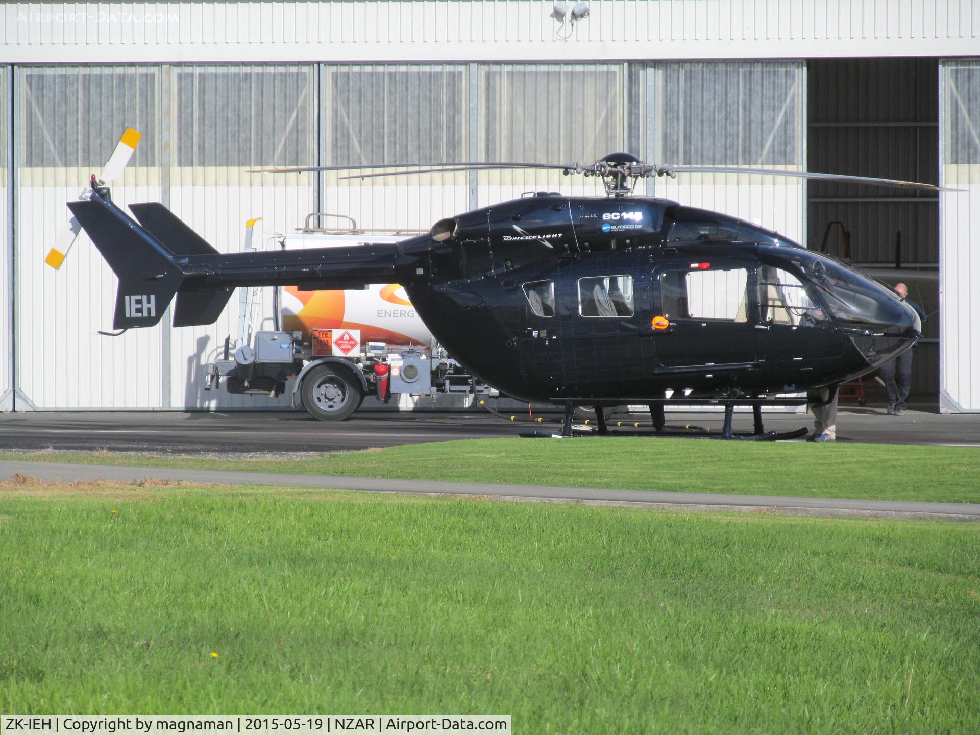 ZK-IEH, Eurocopter-Kawasaki EC-145 (BK-117C-2) C/N 9110, outside airbus hangar