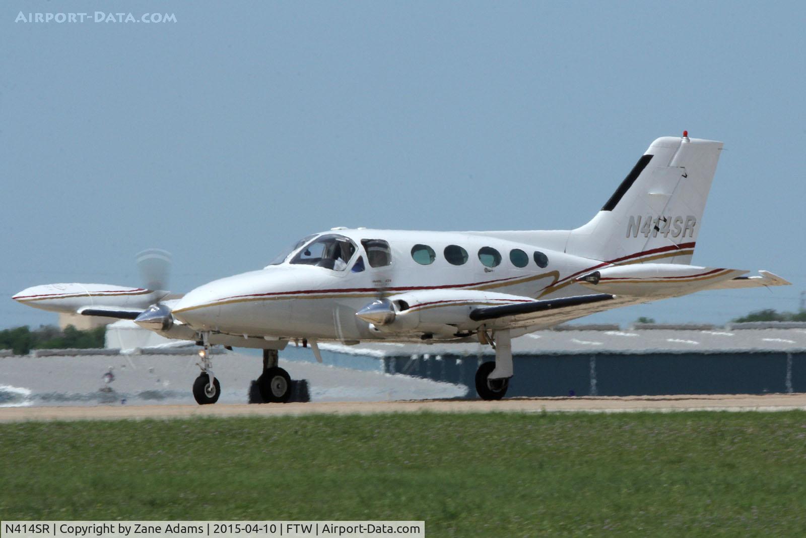 N414SR, 1976 Cessna 414 Chancellor C/N 414-0901, At Meacham Field - Fort Worth, TX