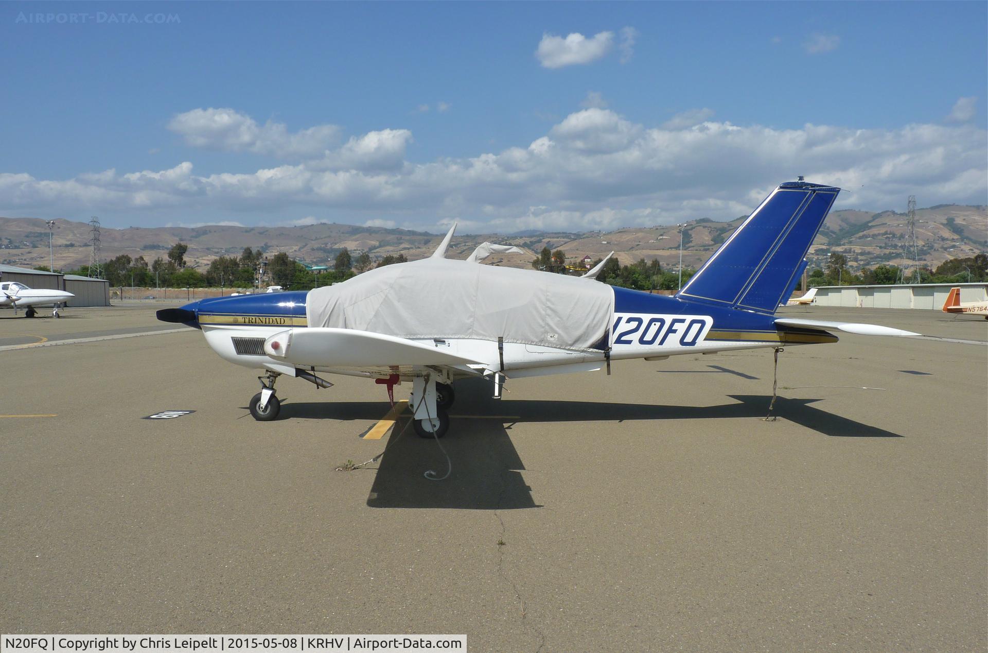 N20FQ, 1986 Socata TB-21 TC Trinidad C/N 638, A local 1986 TB-21 at a new parking spot at the south tie downs. I've never seen it fly but it's been moving all over different parking spots at Reid Hillview, CA.