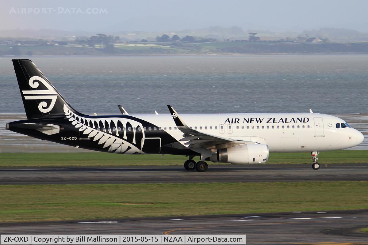 ZK-OXD, 2014 Airbus A320-232 C/N 5962, rolling on 23