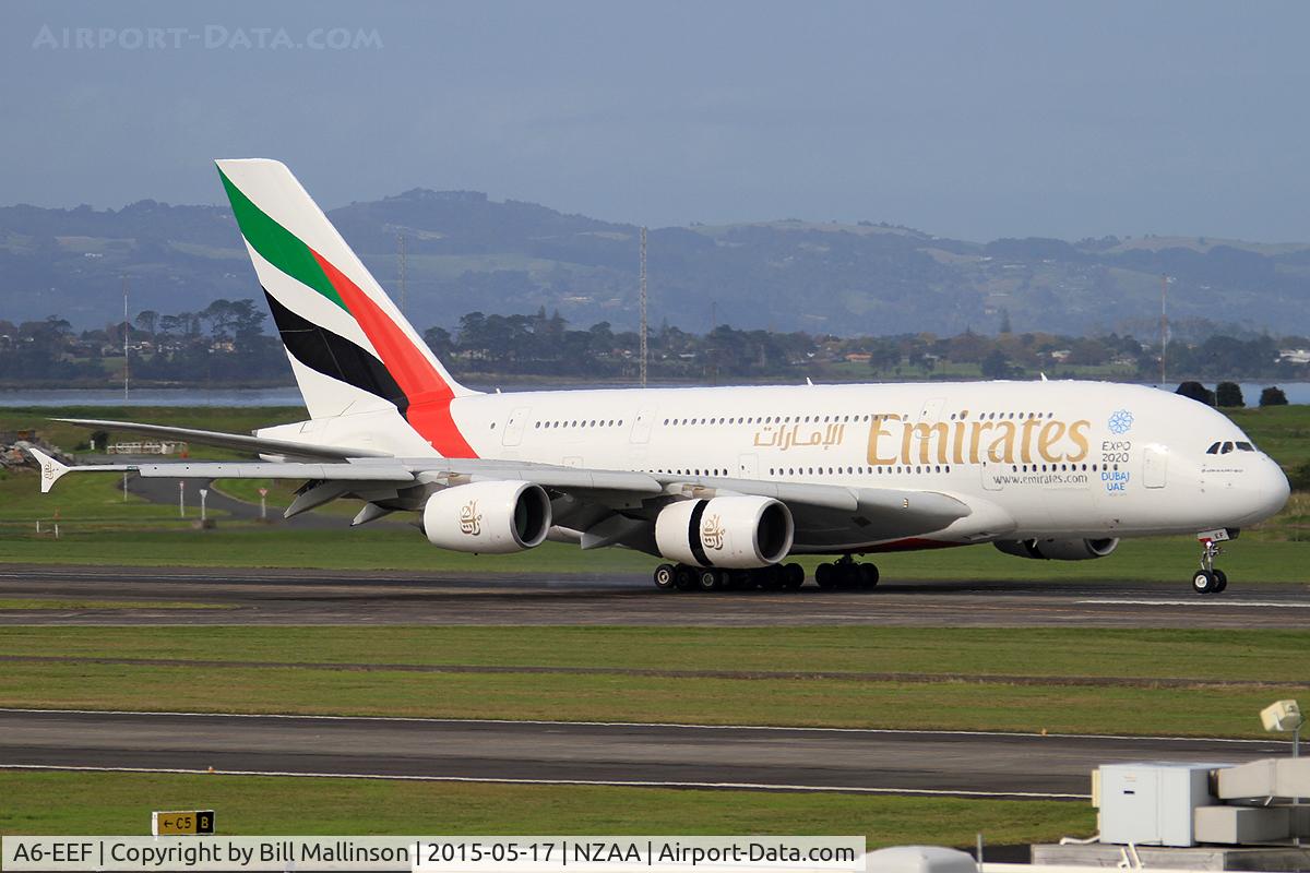 A6-EEF, 2012 Airbus A380-861 C/N 113, in from MEL