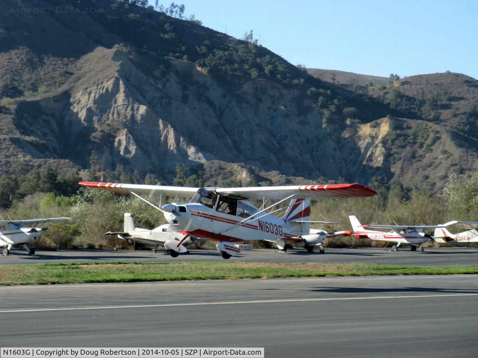 N1603G, 1968 Champion 7ECA Citabria C/N 609, 1968 Champion 7ECA CITABRIA, Lycoming O-235 115 Hp, landing Rwy 04