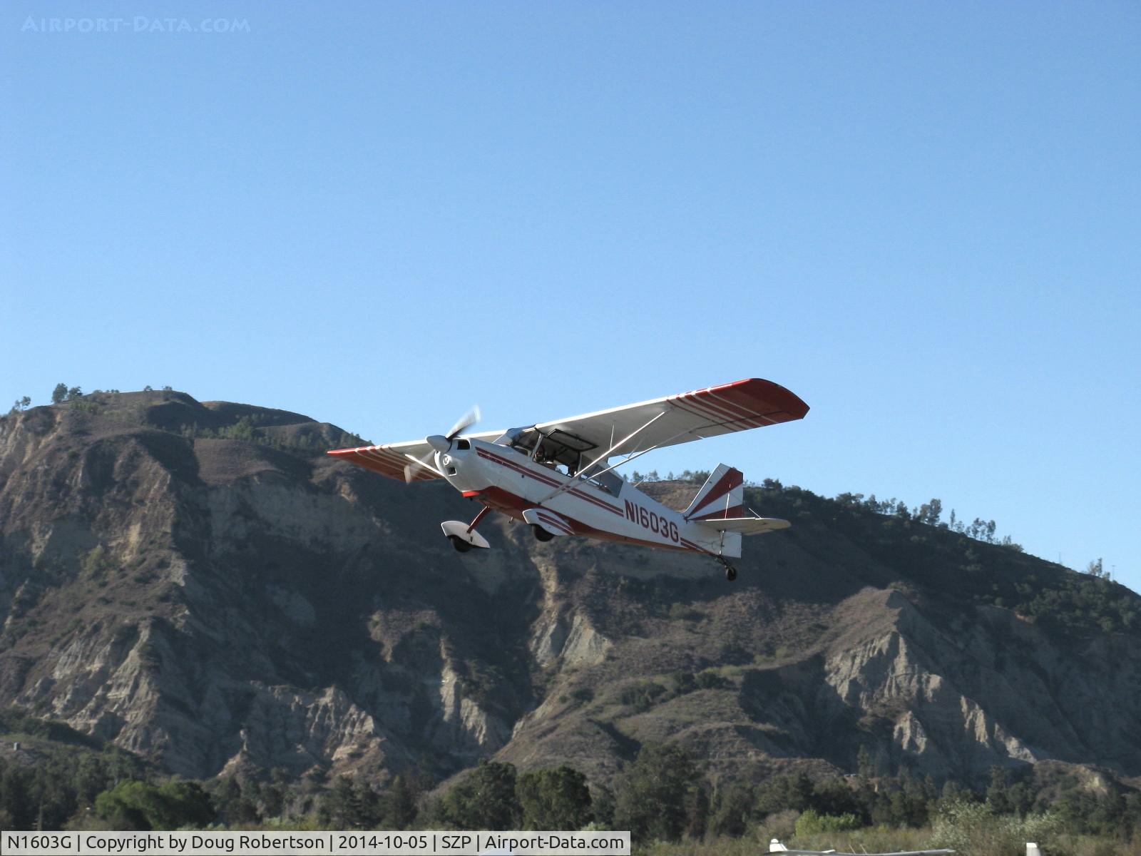 N1603G, 1968 Champion 7ECA Citabria C/N 609, 1968 Champion 7ECA CITABRIA, Lycoming O-235 115 Hp, takeoff climb Rwy 04