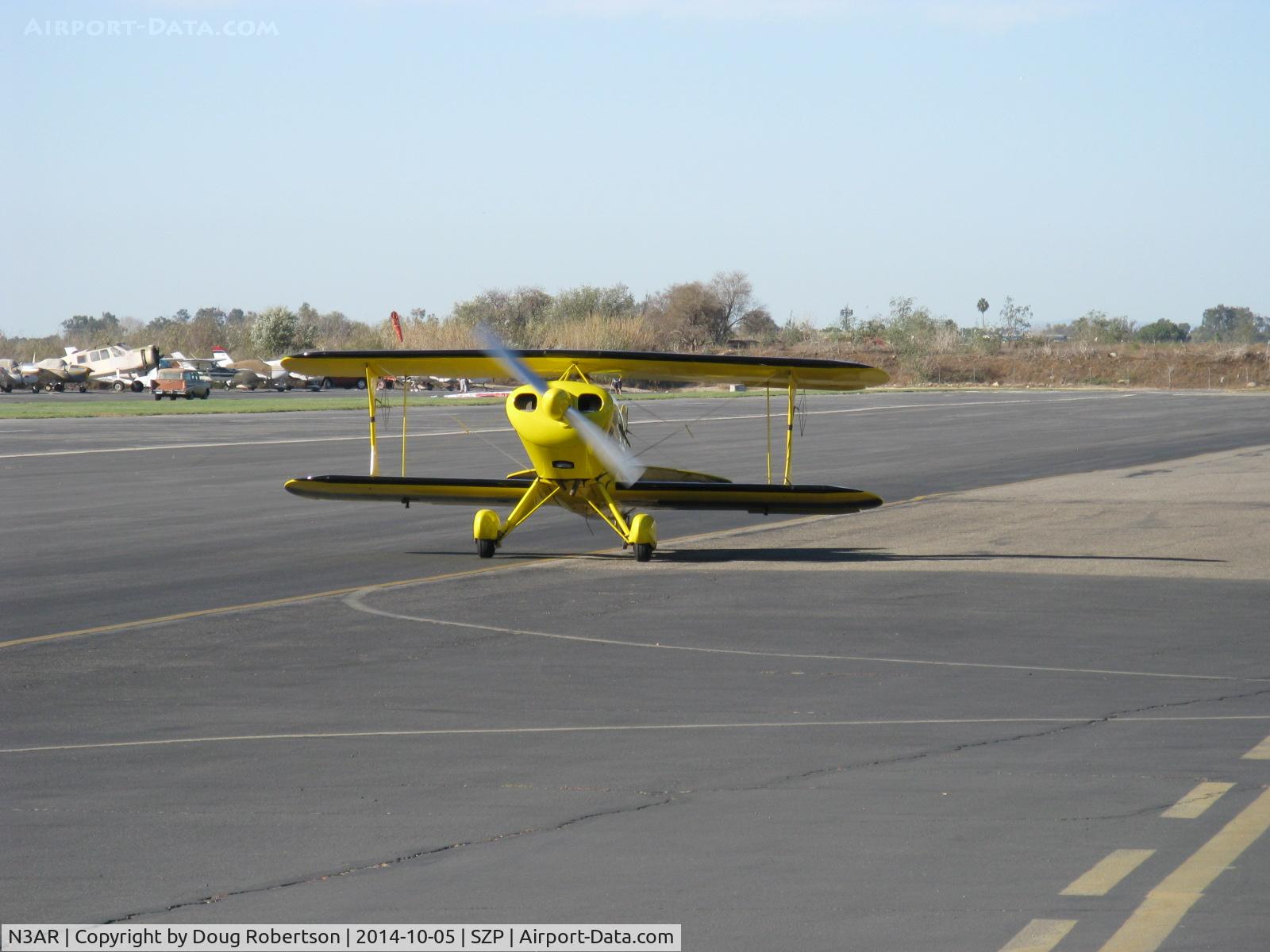 N3AR, 1974 Pitts S-1S Special C/N 10, 1974 RUSSELL PITTS S-1S SPECIAL, Lycoming O&VO-360 180 Hp, taxi off the active