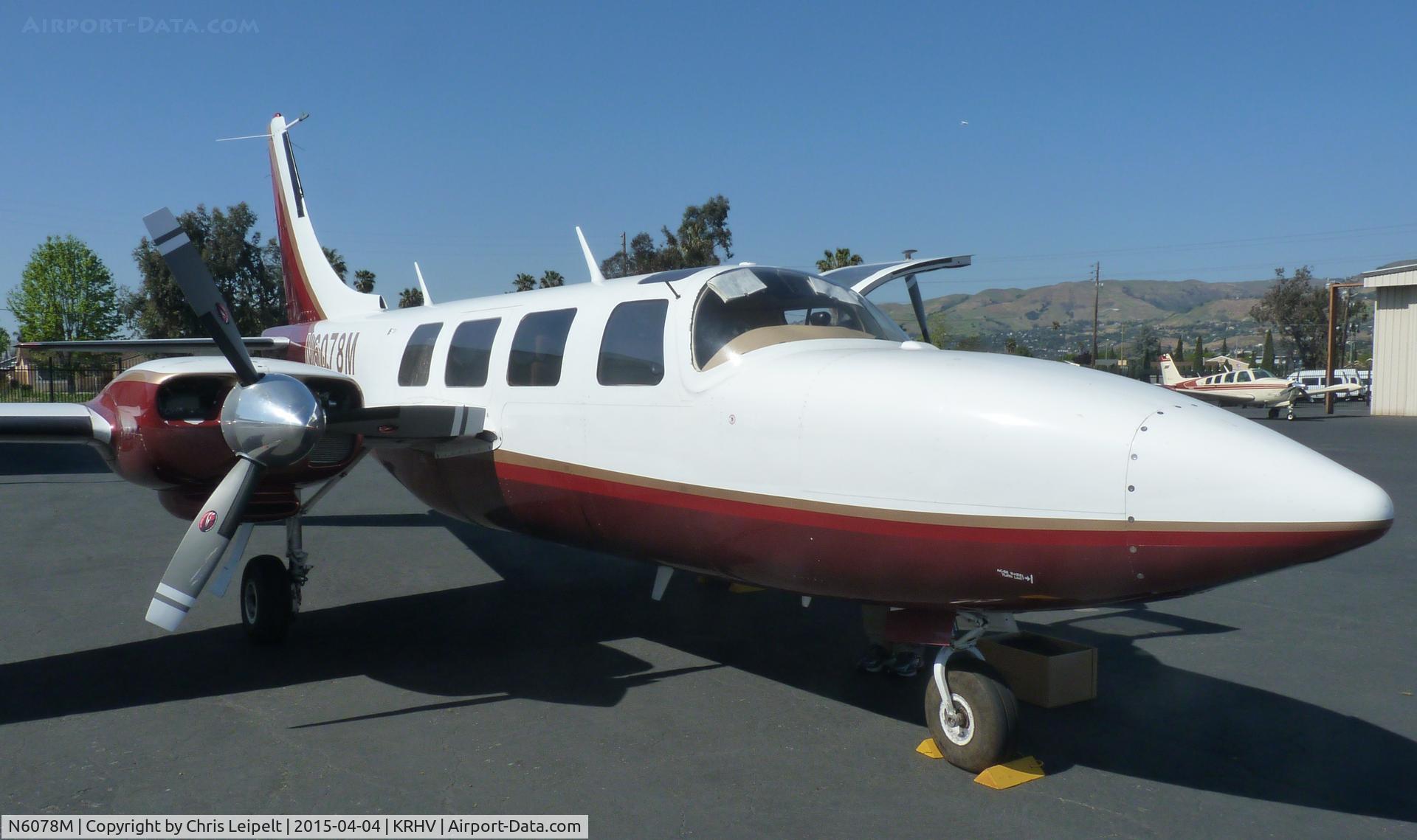 N6078M, 1981 Piper Aerostar 602P C/N 62P08788165014, A transient 1981 Piper Aerostar (TREFETHEN FARMING LLC - NAPA, CA) visiting the avionics shop at Reid Hillview Airport, CA.