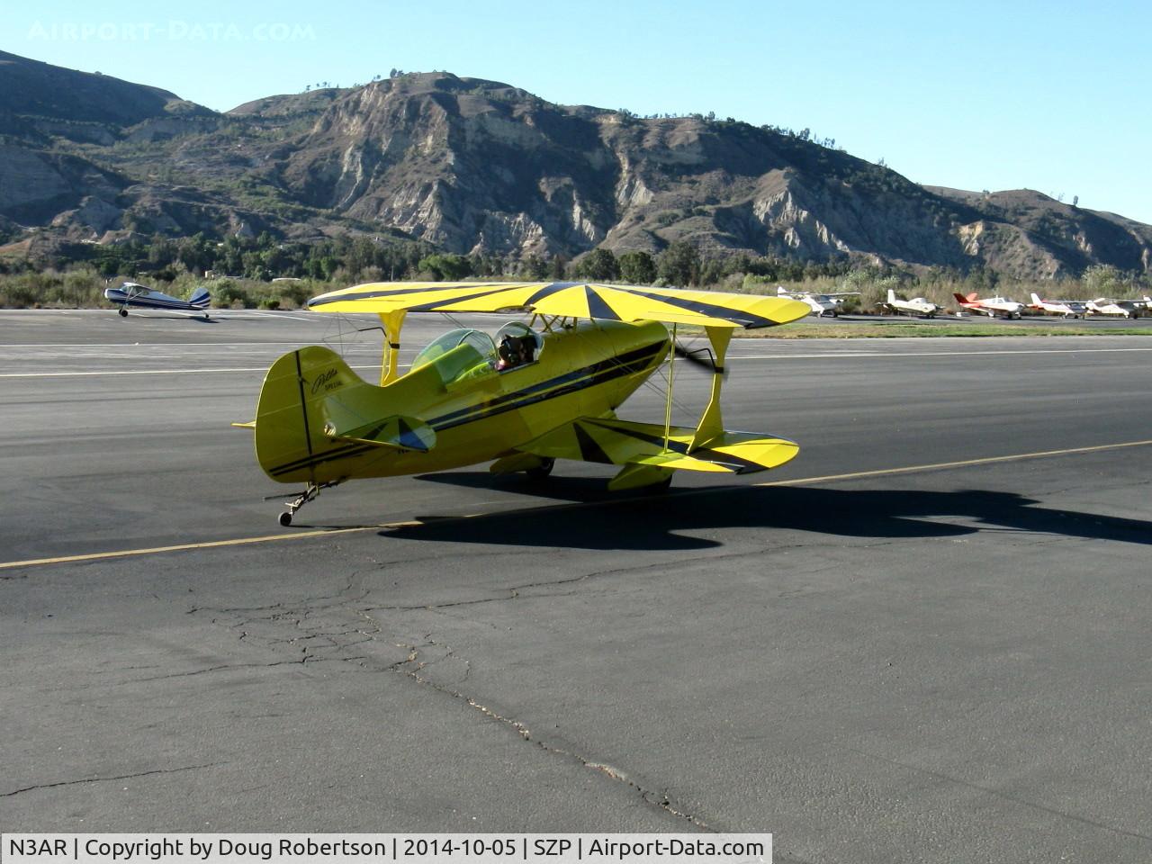 N3AR, 1974 Pitts S-1S Special C/N 10, 1974 RUSSELL PITTS S-1S SPECIAL, Lycoming O&VO-360 180 Hp, S-turns taxi to Rwy 04