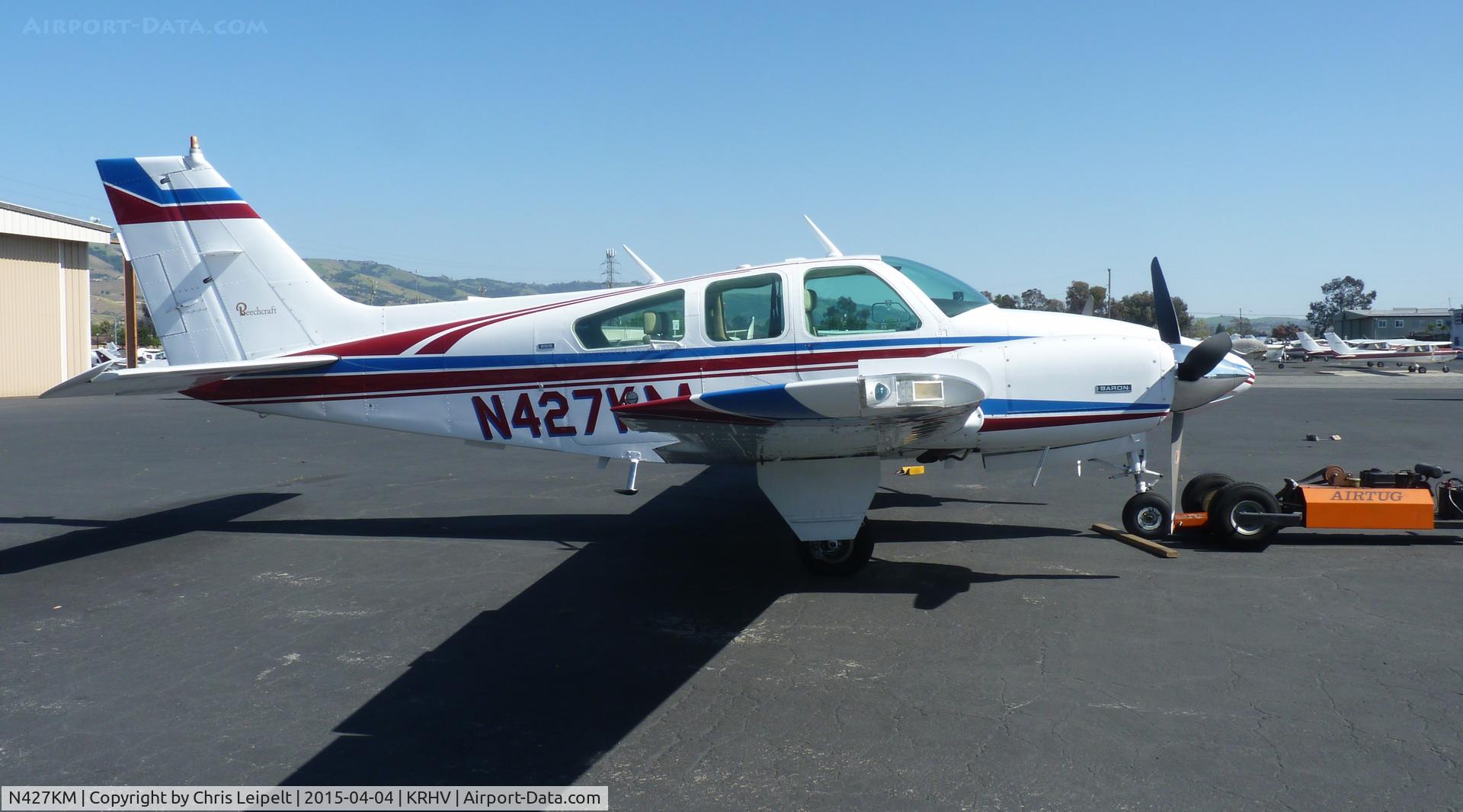 N427KM, 1974 Beech 95-B55 (T42A) Baron C/N TC-1818, A 1974 Beechcraft Baron 55 for sale with Lafferty Aircraft Sales at Reid Hillview Airport, CA.