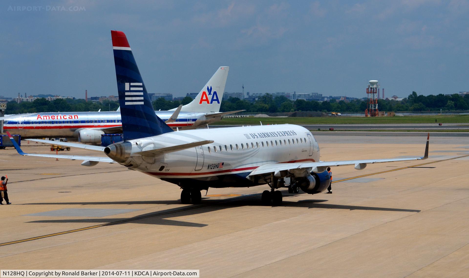 N128HQ, 2008 Embraer 175LR (ERJ-170-200LR) C/N 17000208, Taxi DCA