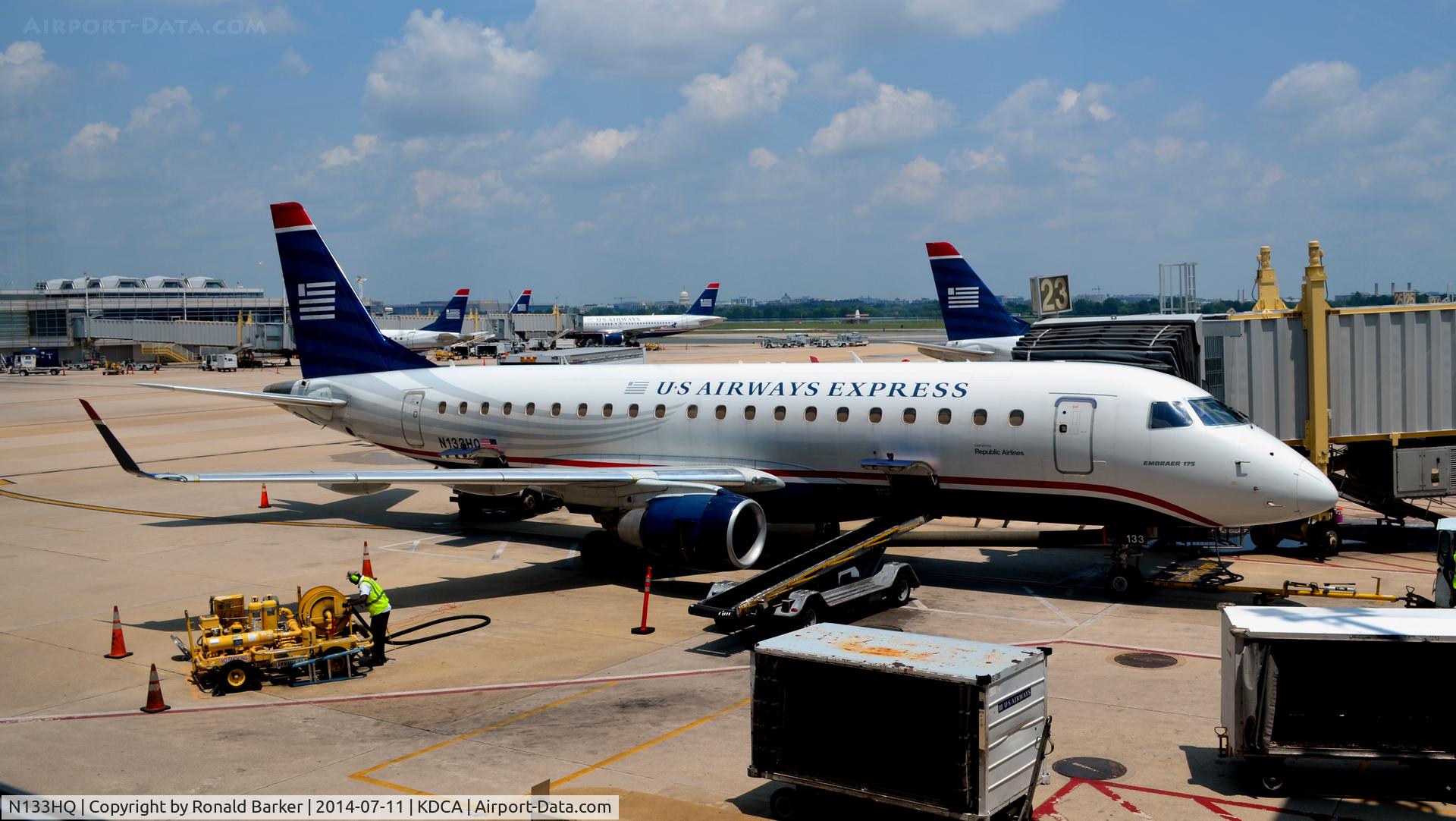 N133HQ, 2008 Embraer 175LR (ERJ-170-200LR) C/N 17000217, Gate 23 DCA