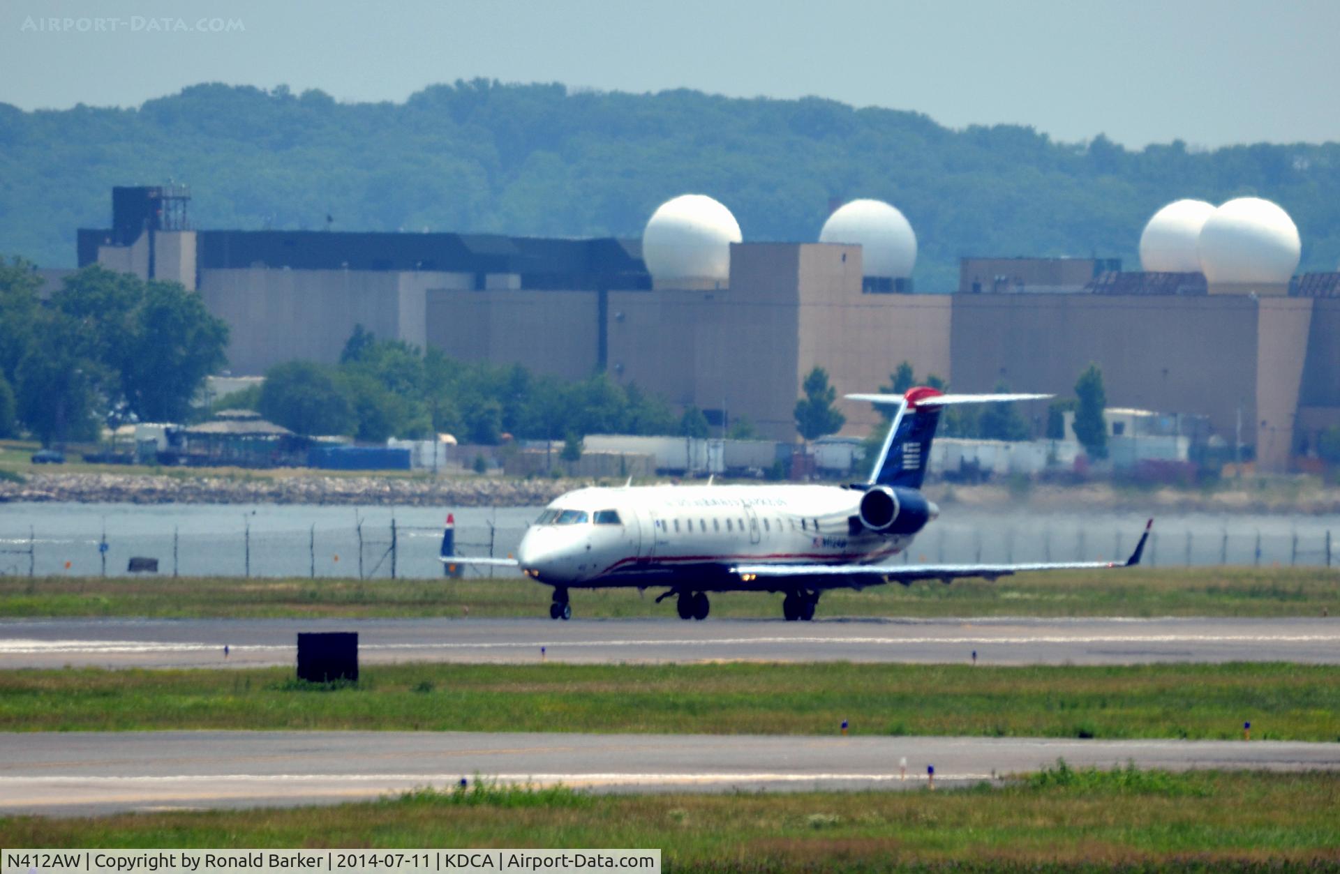 N412AW, 2001 Bombardier CRJ-200LR (CL-600-2B19) C/N 7582, Takeoff DCA