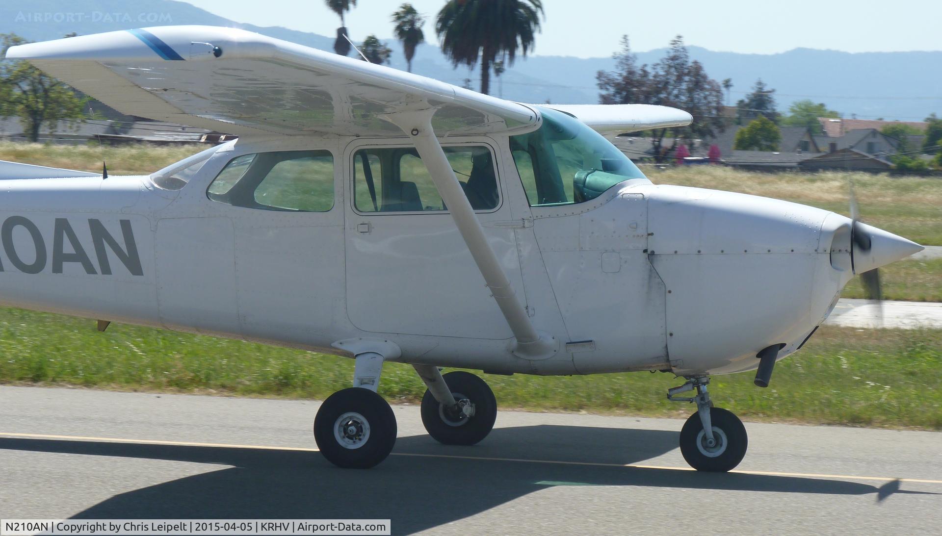 N210AN, 1975 Cessna 172M C/N 17264678, A local 1975 Cessna 172M (California Nice Air) taxing back to Nice Air at Reid Hillview Airport, CA.