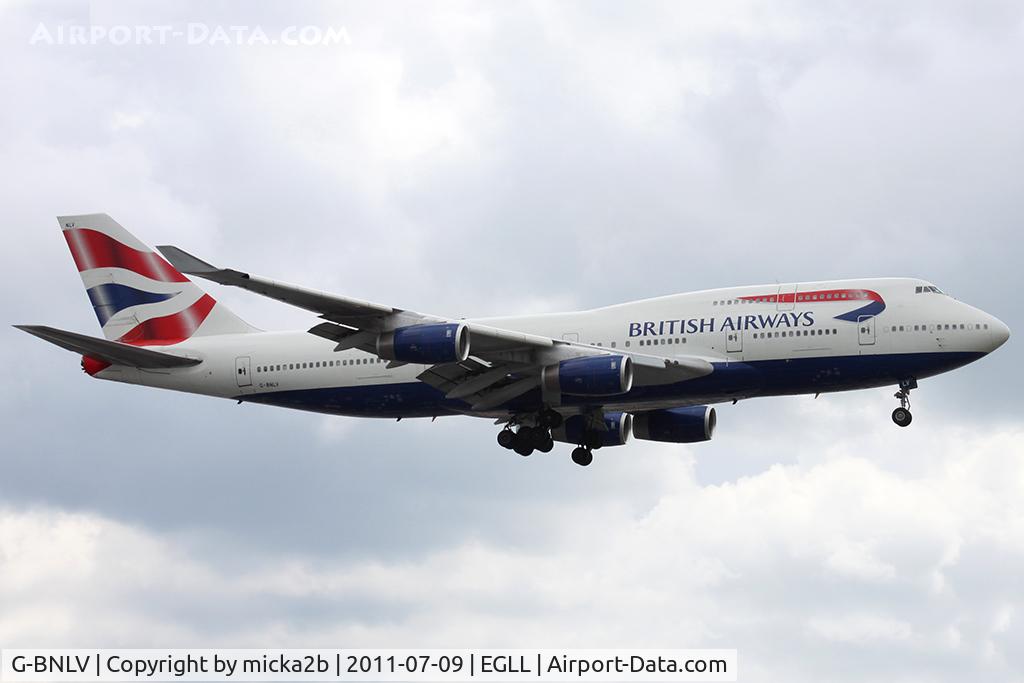 G-BNLV, 1992 Boeing 747-436 C/N 25427, Landing