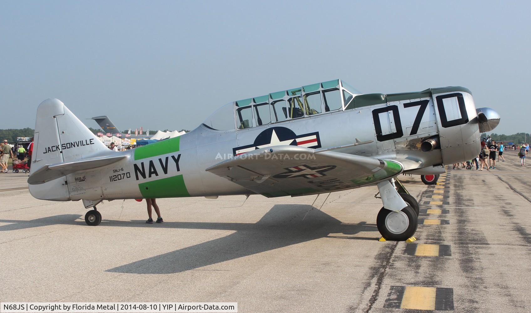 N68JS, 1945 North American SNJ-6 Texan C/N 121-43033, AT-6F painted as an SNJ