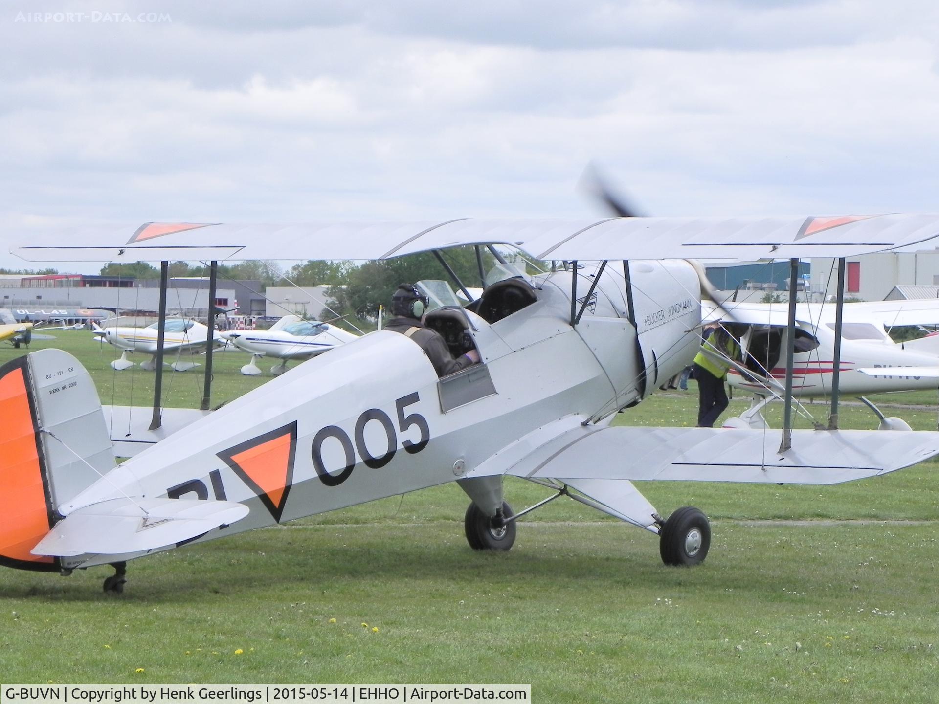 G-BUVN, 1951 CASA 1-131E Srs 2000 Jungmann C/N 2092, Hoogeveen Aerodrome  , Wings and Wheels , 14 may 201