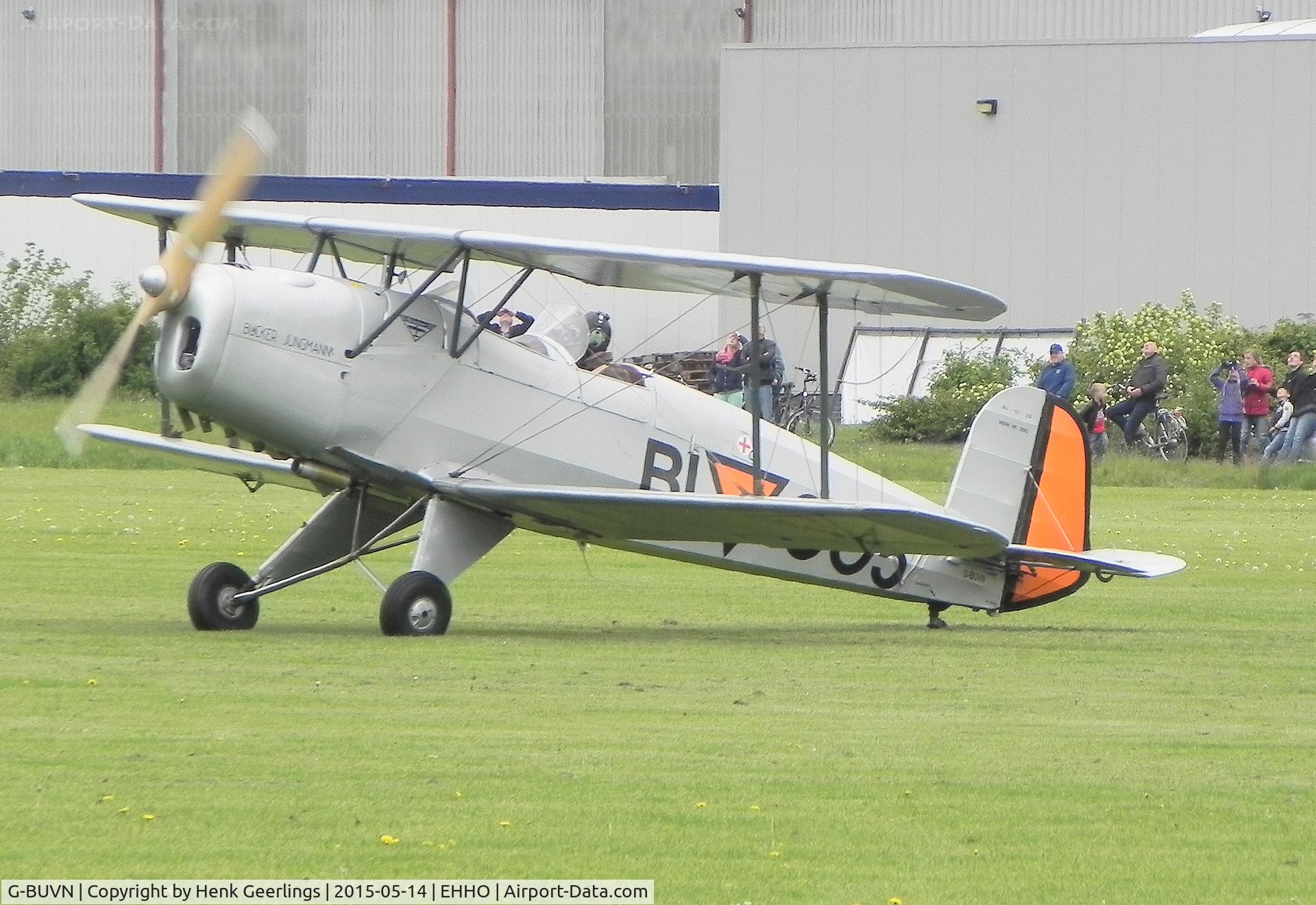 G-BUVN, 1951 CASA 1-131E Srs 2000 Jungmann C/N 2092, Hoogeveen Aerodrome  , Wings and Wheels , 14 may 201