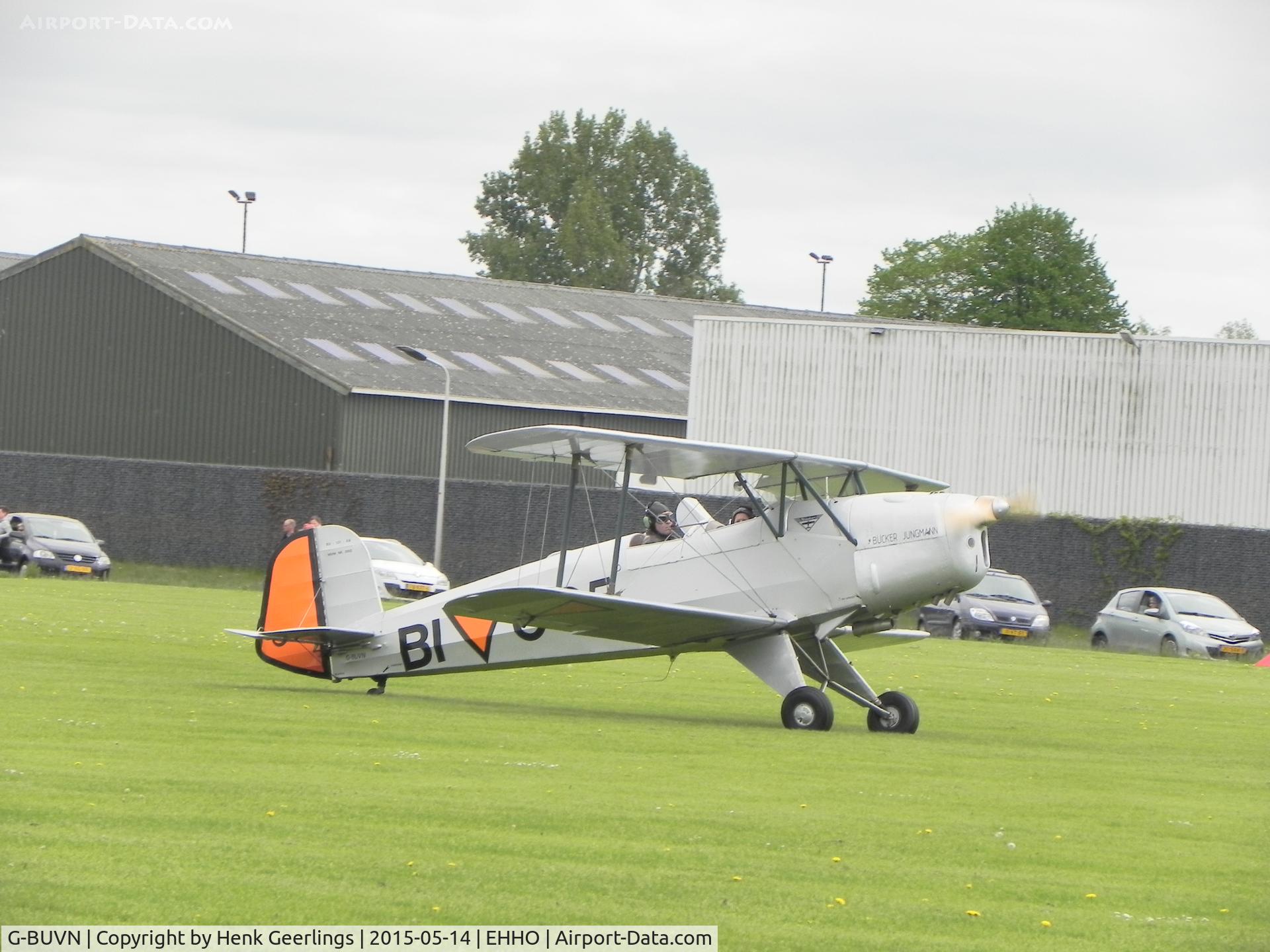 G-BUVN, 1951 CASA 1-131E Srs 2000 Jungmann C/N 2092, Hoogeveen Aerodrome  , Wings and Wheels , 14 may 201