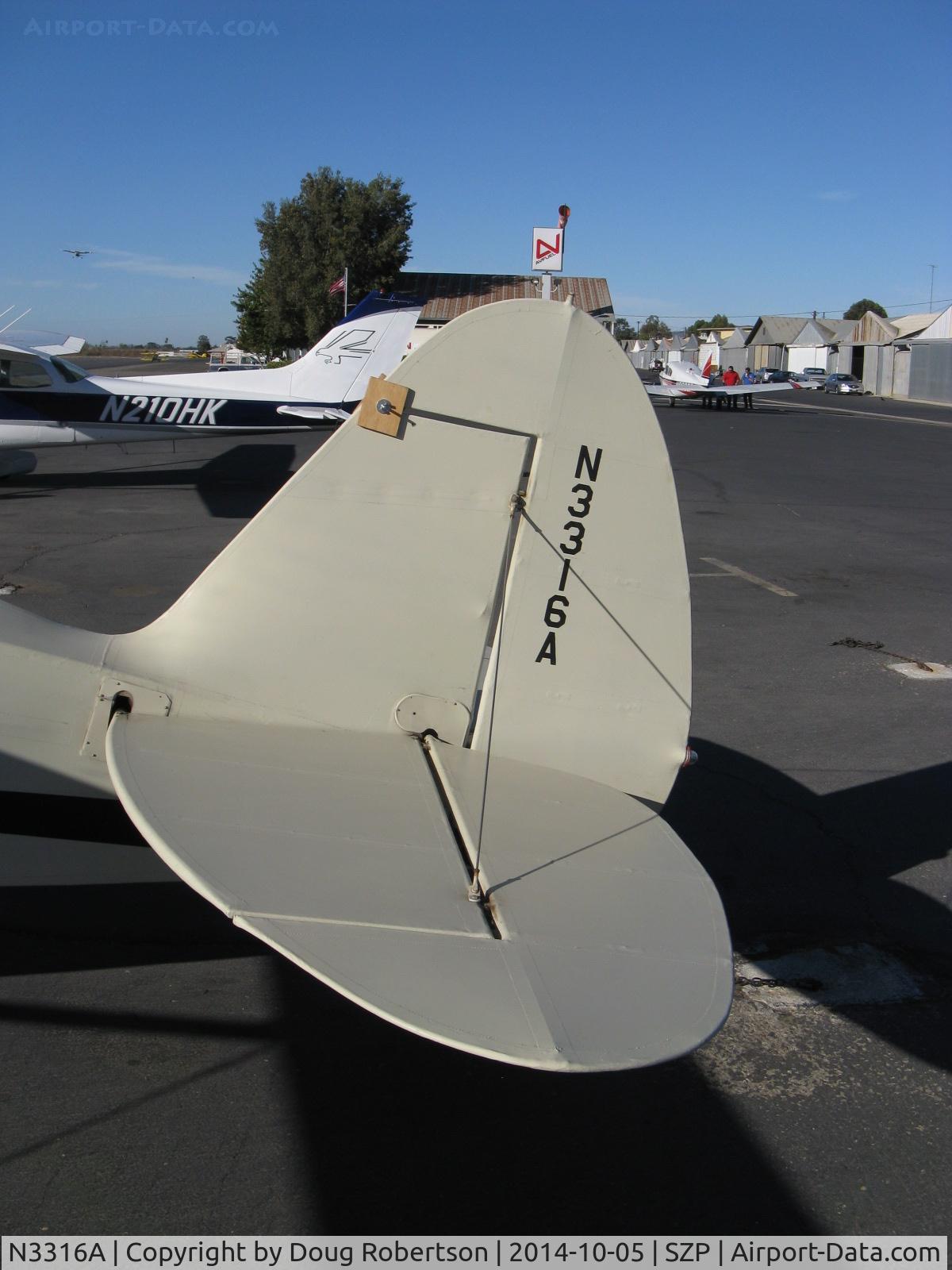 N3316A, Piper PA-22-235 C/N 22-1593, Piper PA-22-135 TRI-PACER, Lycoming O-290-D2 135 Hp, balanced rudder with gust lock, tail wheel conversion