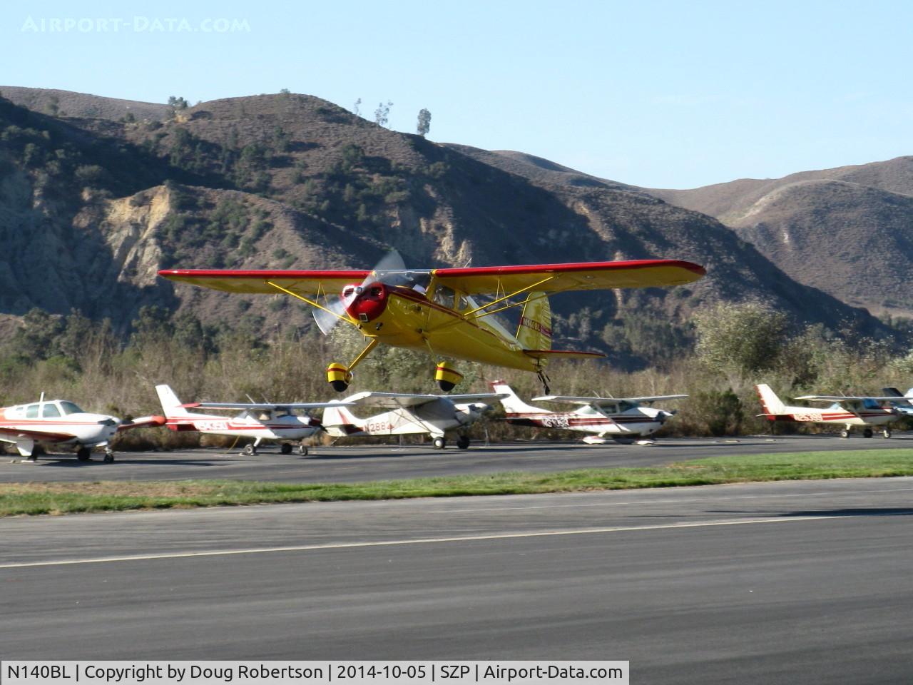 N140BL, 1946 Cessna 140 C/N 14565, 1946 Cessna 140, Continental C-85-12 85 Hp upgrade with starter, takeoff climb Rwy 04