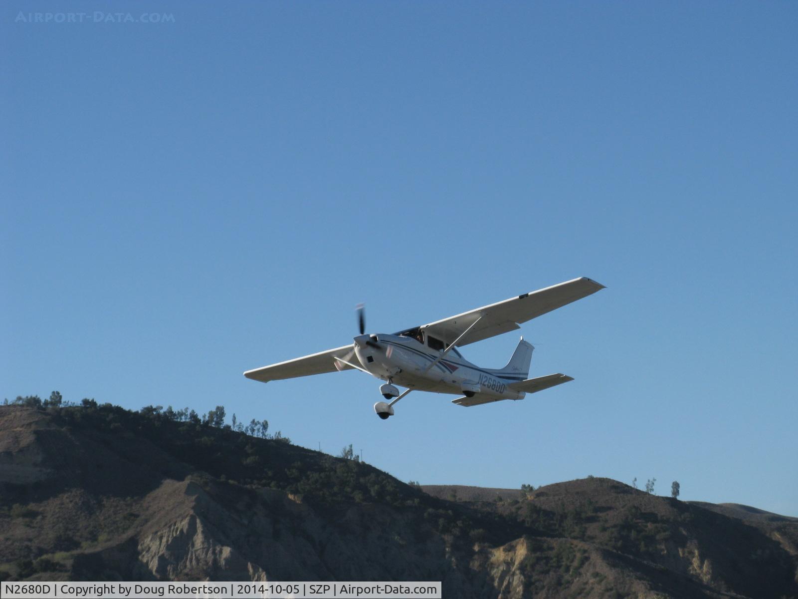 N2680D, 1998 Cessna 182S Skylane C/N 18280306, 1998 Cessna 182S SKYLANE, Lycoming IO-540-AB1A5 230 Hp, takeoff climb Rwy 04