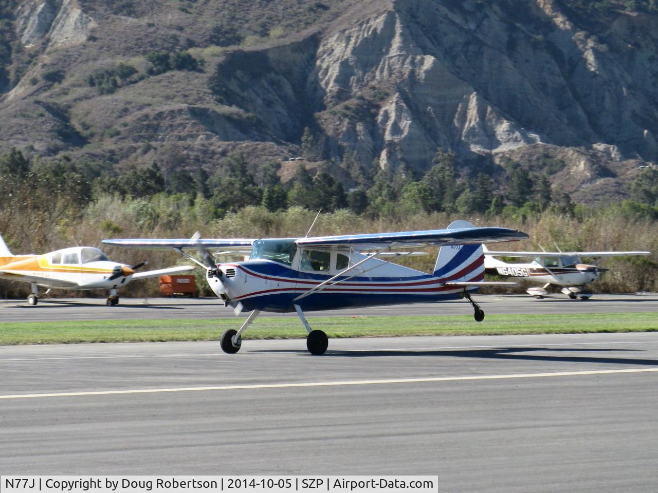 N77J, Cessna 140 C/N 11489, Cessna 140, takeoff roll Rwy 04