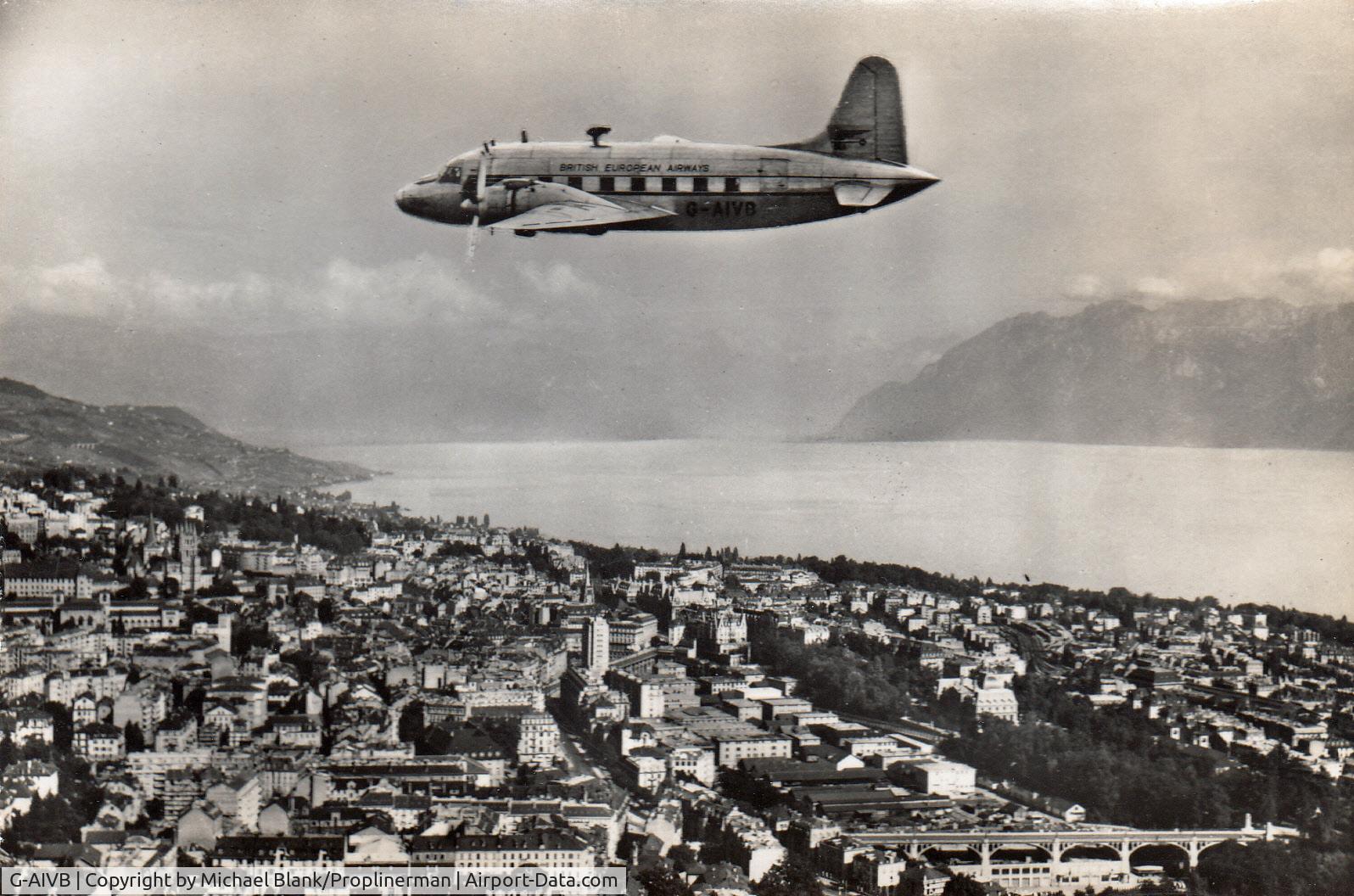 G-AIVB, 1947 Vickers Viking 1B C/N 215, Overflying Lausanne c1948.