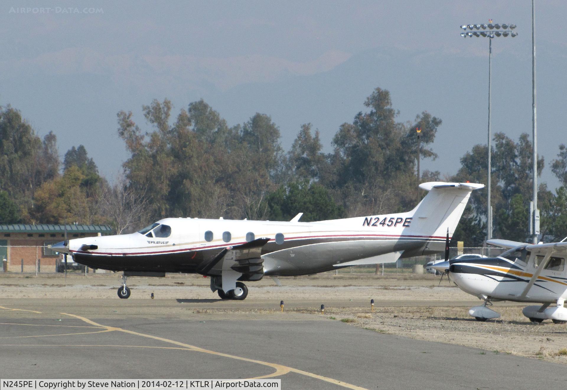 N245PE, 2010 Pilatus PC-12/47E C/N 1245, privately-owned Pilatus PC-12/47E @ Mefford Field (Tulare, CA) for 2014 International Ag Expo