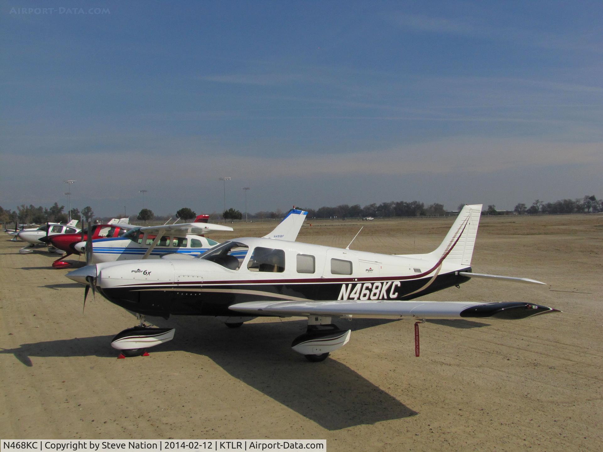 N468KC, 2007 Piper PA-32-301FT Saratoga C/N 3232068, Empaque dos Amigos Piper PA-32-301FT from San Diego, CA @ Mefford Field (Tulare, CA) for 2014 International Ag Expo