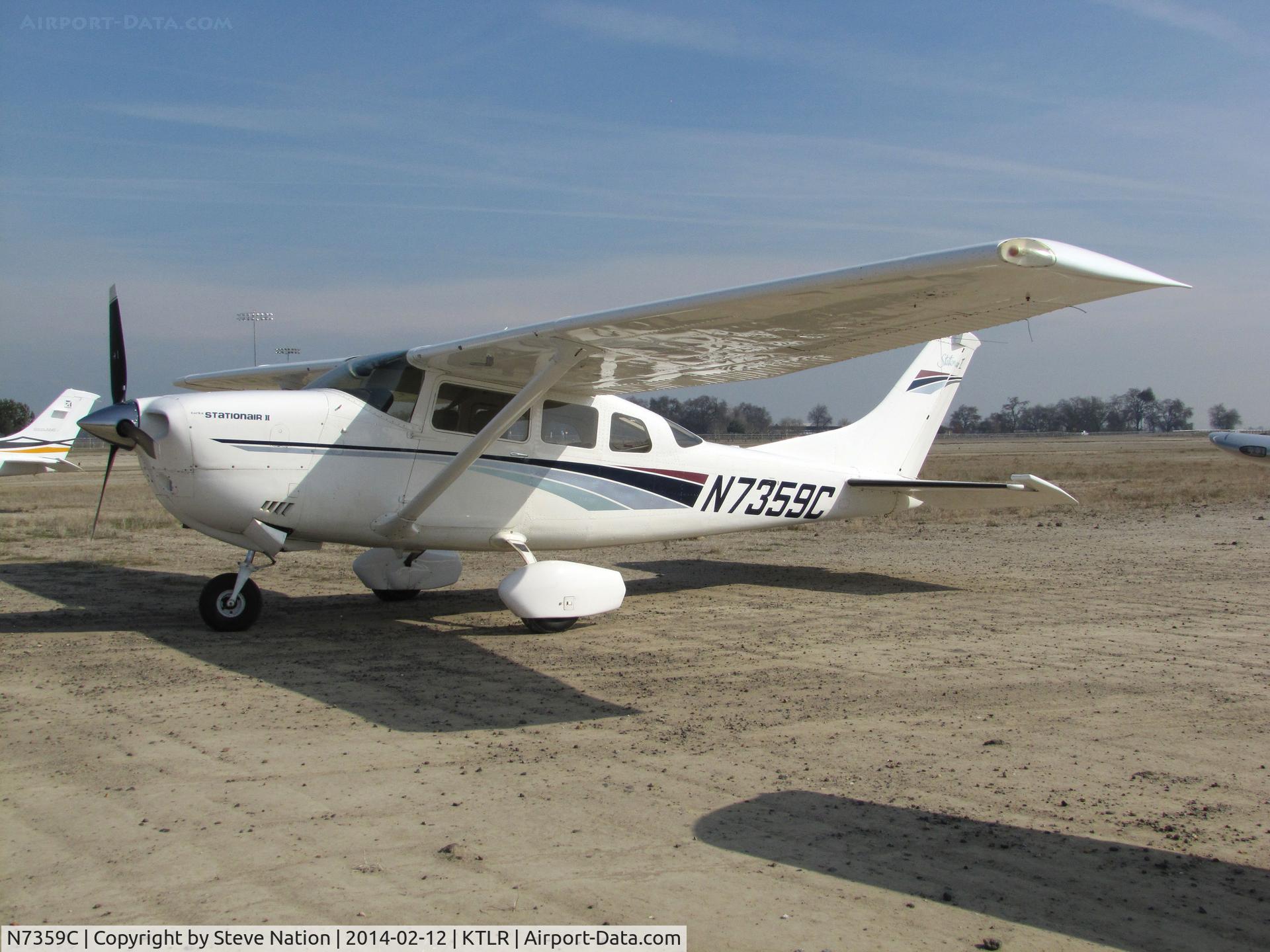 N7359C, 1977 Cessna TU206G Turbo Stationair C/N U20603897, privately-owned Cessna TU206G from Hilmar, CA @ Mefford Field (Tulare, CA) for 2014 International Ag Expo