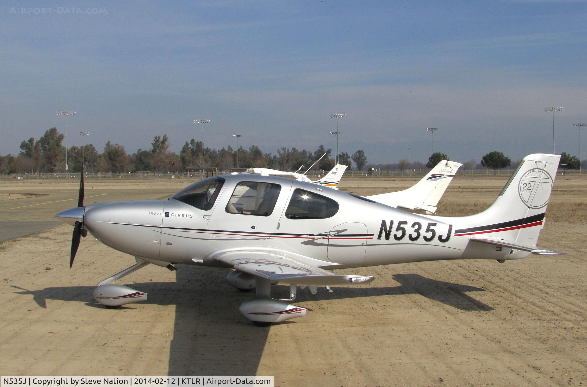 N535J, 2011 Cirrus SR22T GTS C/N 0265, Teton Aviation LLC Cirrus Design SR22T from Pocatello, ID @ Mefford Field (Tulare, CA) for 2014 International Ag Expo