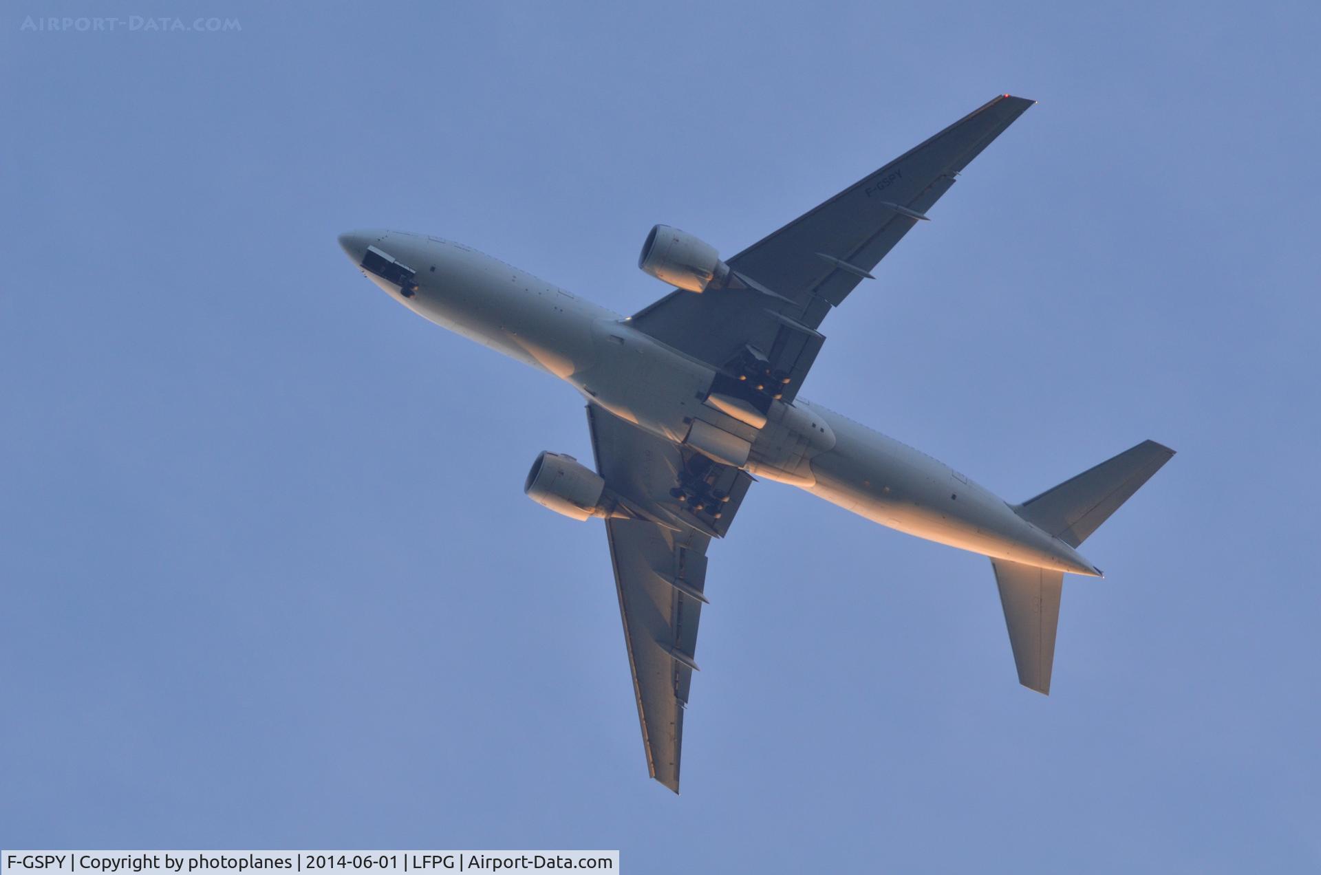 F-GSPY, 2002 Boeing 777-228/ER C/N 32305, Landing Paris
