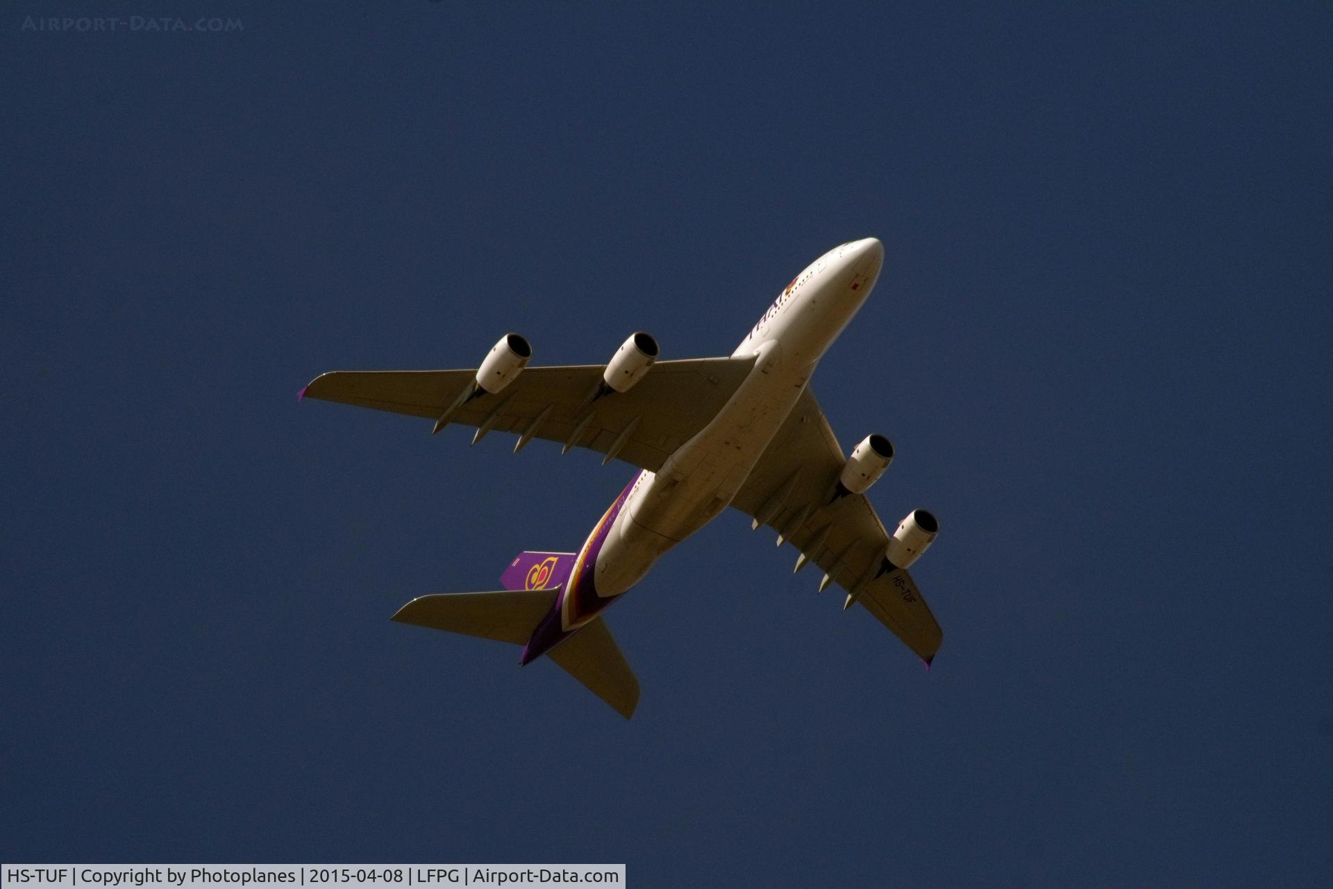 HS-TUF, 2013 Airbus A380-841 C/N 131, Paris take off