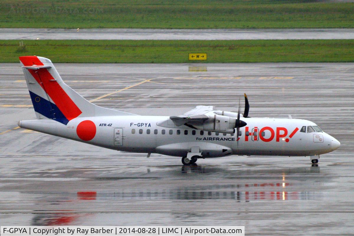 F-GPYA, 1995 ATR 42-500 C/N 457, Aerospatiale ATR-42-512 [457] (HOP!) Milan-Malpensa~I 28/08/2014