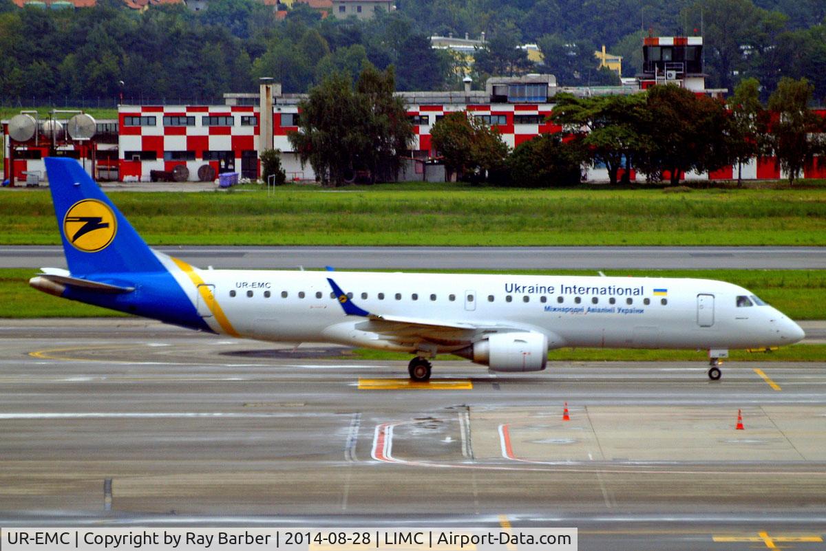 UR-EMC, 2013 Embraer 190STD (ERJ-190-100) C/N 19000589, Embraer Emb-190-100STD [19000589] (Ukraine International) Milan-Malpensa~I 28/08/2014