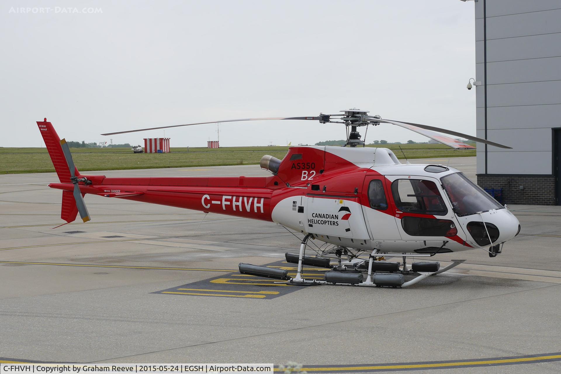 C-FHVH, 1980 Aerospatiale AS-350BA Ecureuil C/N 1256, Parked at Norwich.