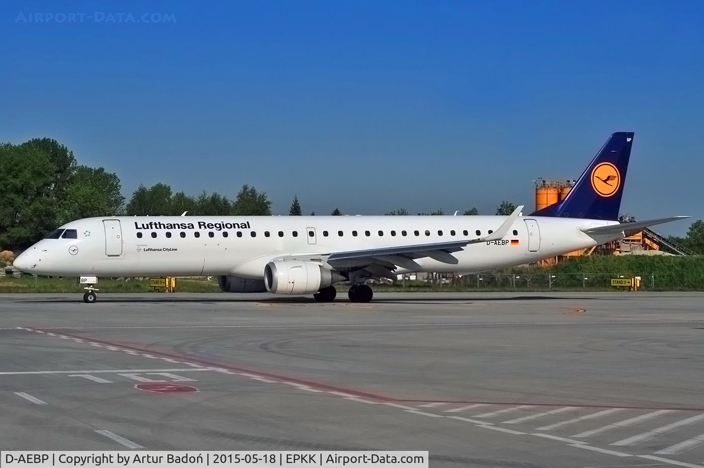 D-AEBP, 2012 Embraer 195LR (ERJ-190-200LR) C/N 19000553, Lufthansa Regional